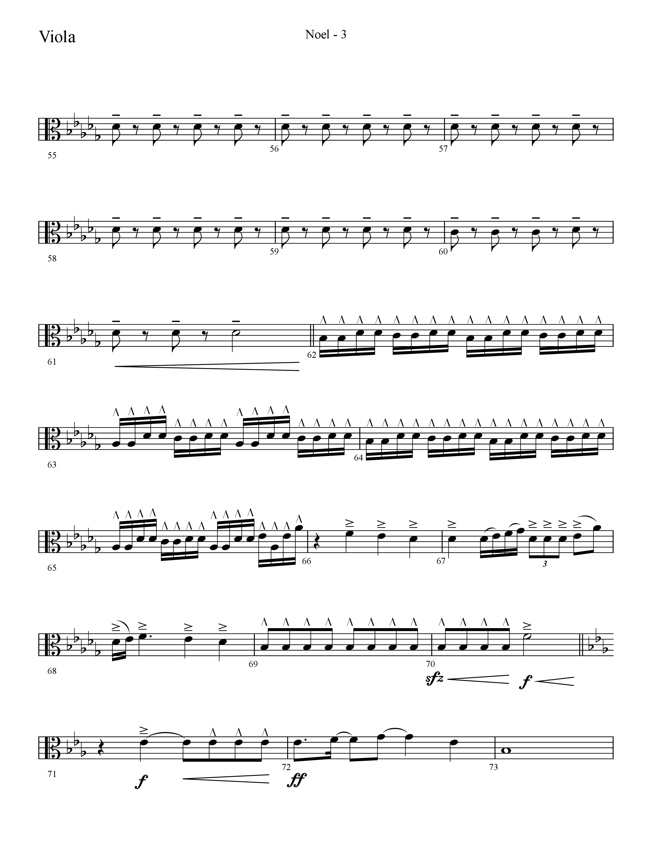 Noel (He Shall Reign Forevermore) (Choral Anthem SATB) Viola (Lifeway Choral / Arr. Cliff Duren)