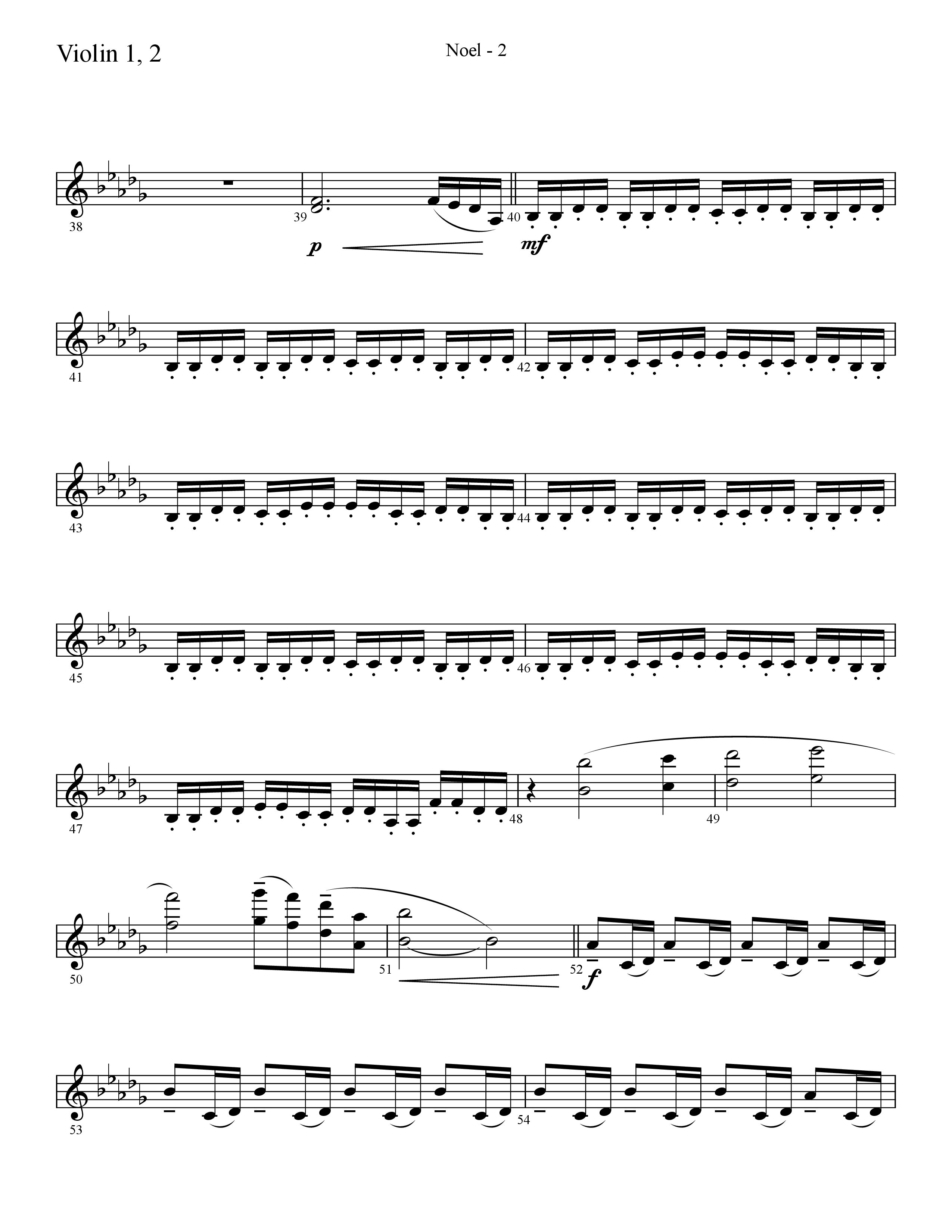 Noel (He Shall Reign Forevermore) (Choral Anthem SATB) Violin 1/2 (Lifeway Choral / Arr. Cliff Duren)