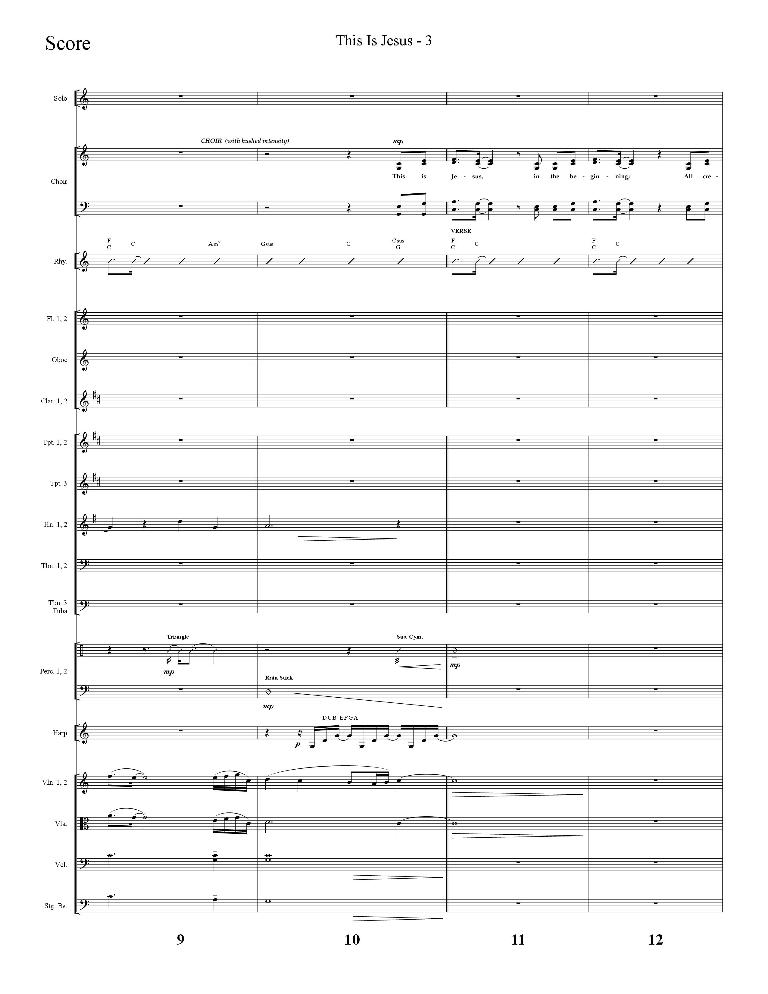 This Is Jesus (Choral Anthem SATB) Orchestration (Lifeway Choral / Arr. Cliff Duren)