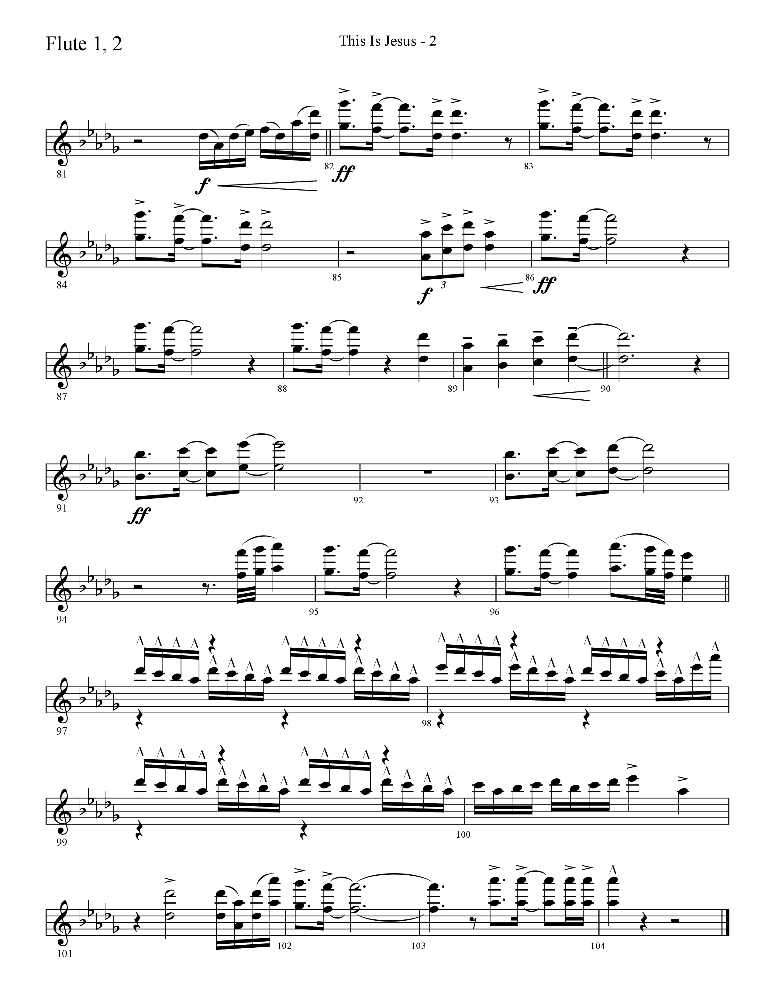 This Is Jesus (Choral Anthem SATB) Flute 1/2 (Lifeway Choral / Arr. Cliff Duren)