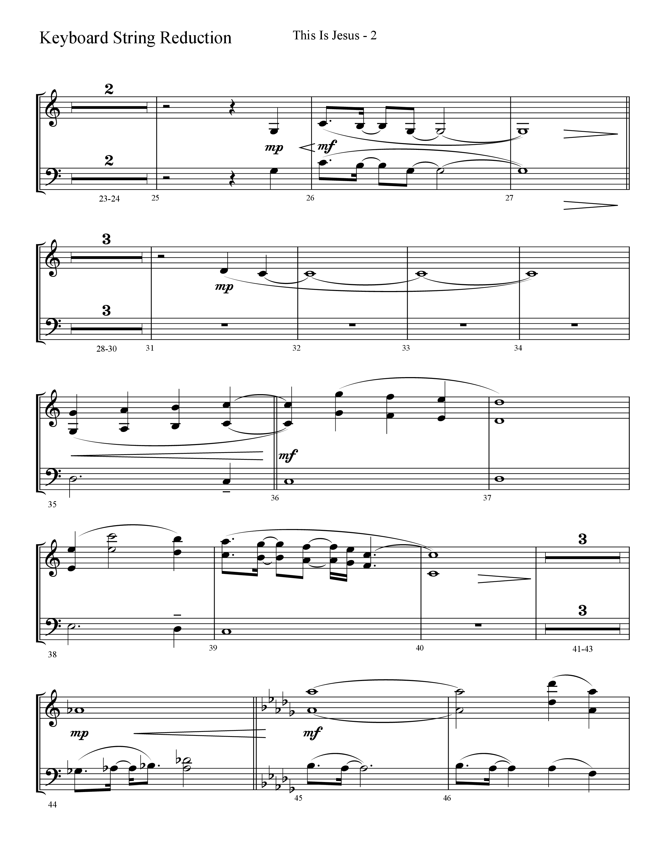 This Is Jesus (Choral Anthem SATB) String Reduction (Lifeway Choral / Arr. Cliff Duren)