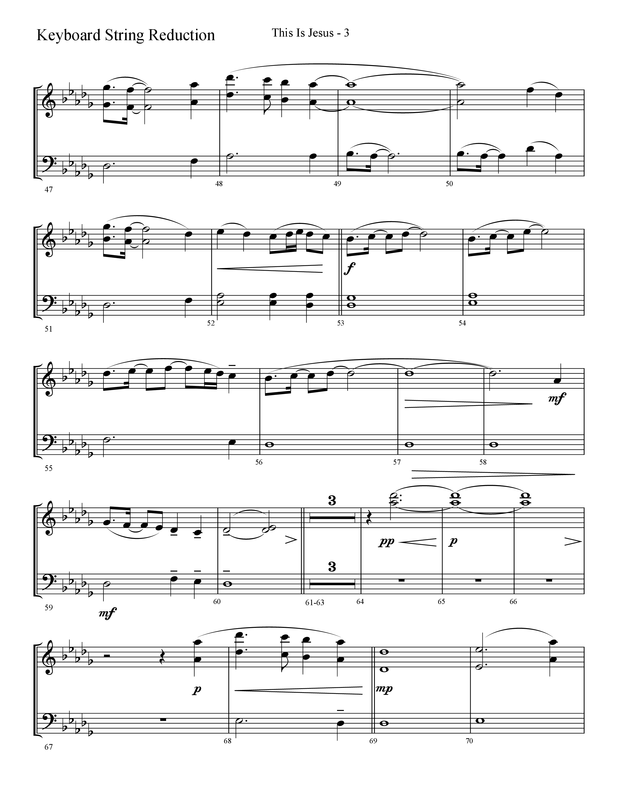 This Is Jesus (Choral Anthem SATB) String Reduction (Lifeway Choral / Arr. Cliff Duren)