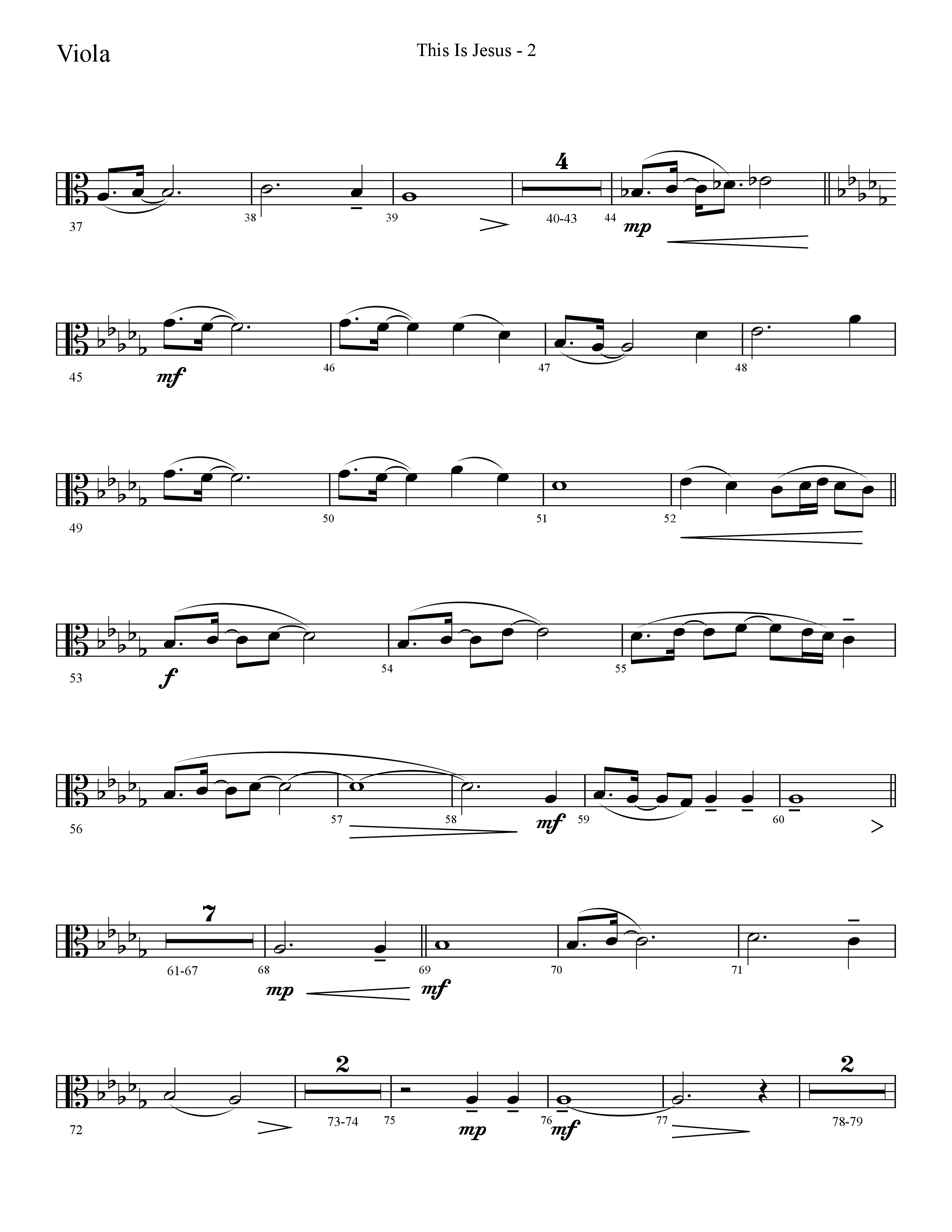 This Is Jesus (Choral Anthem SATB) Viola (Lifeway Choral / Arr. Cliff Duren)
