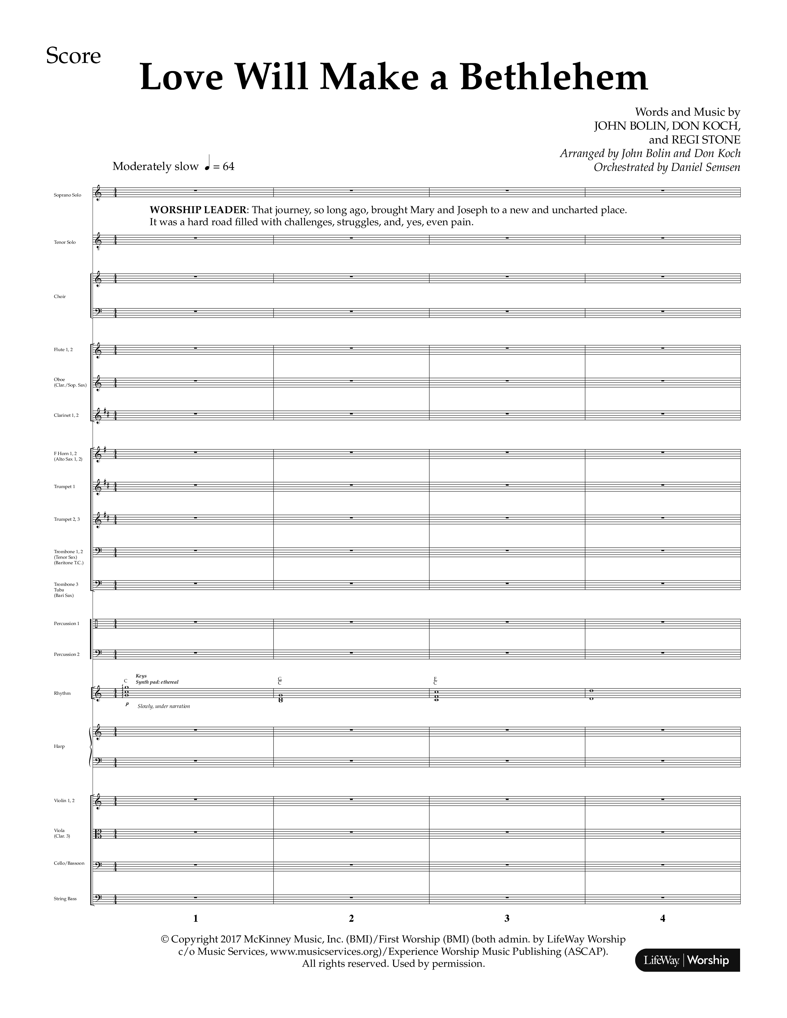 Wonder And Glory (6 Song Worship Collection) Song 5 (Orchestration) (Lifeway Choral / Arr. John Bolin / Arr. Don Koch)