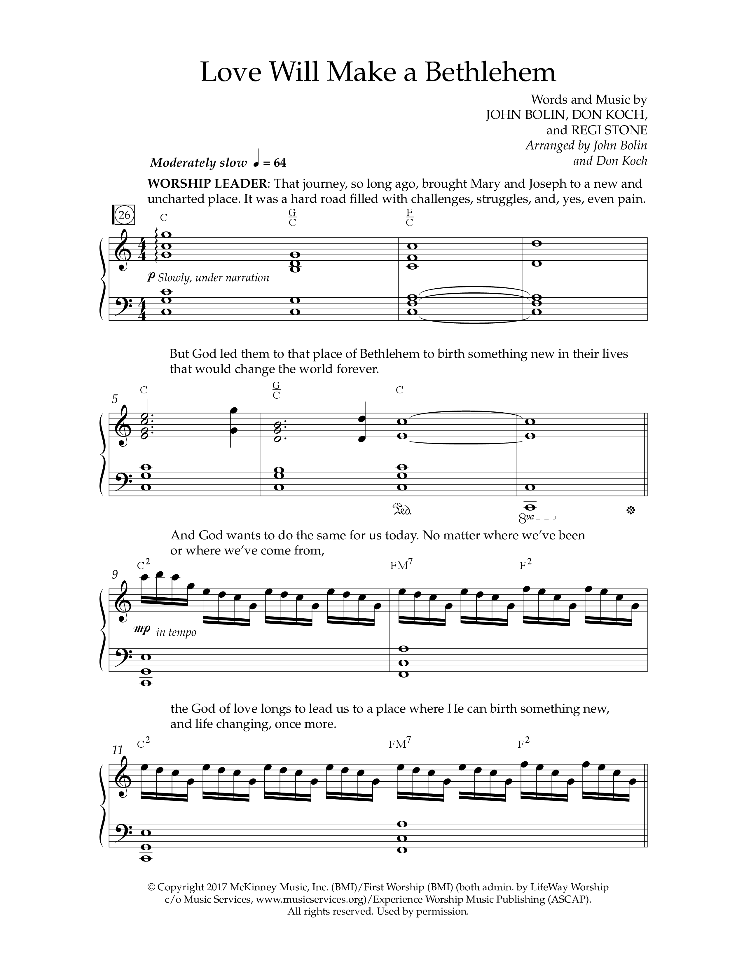 Wonder And Glory (6 Song Worship Collection) Song 5 (Piano SATB) (Lifeway Choral / Arr. John Bolin / Arr. Don Koch)