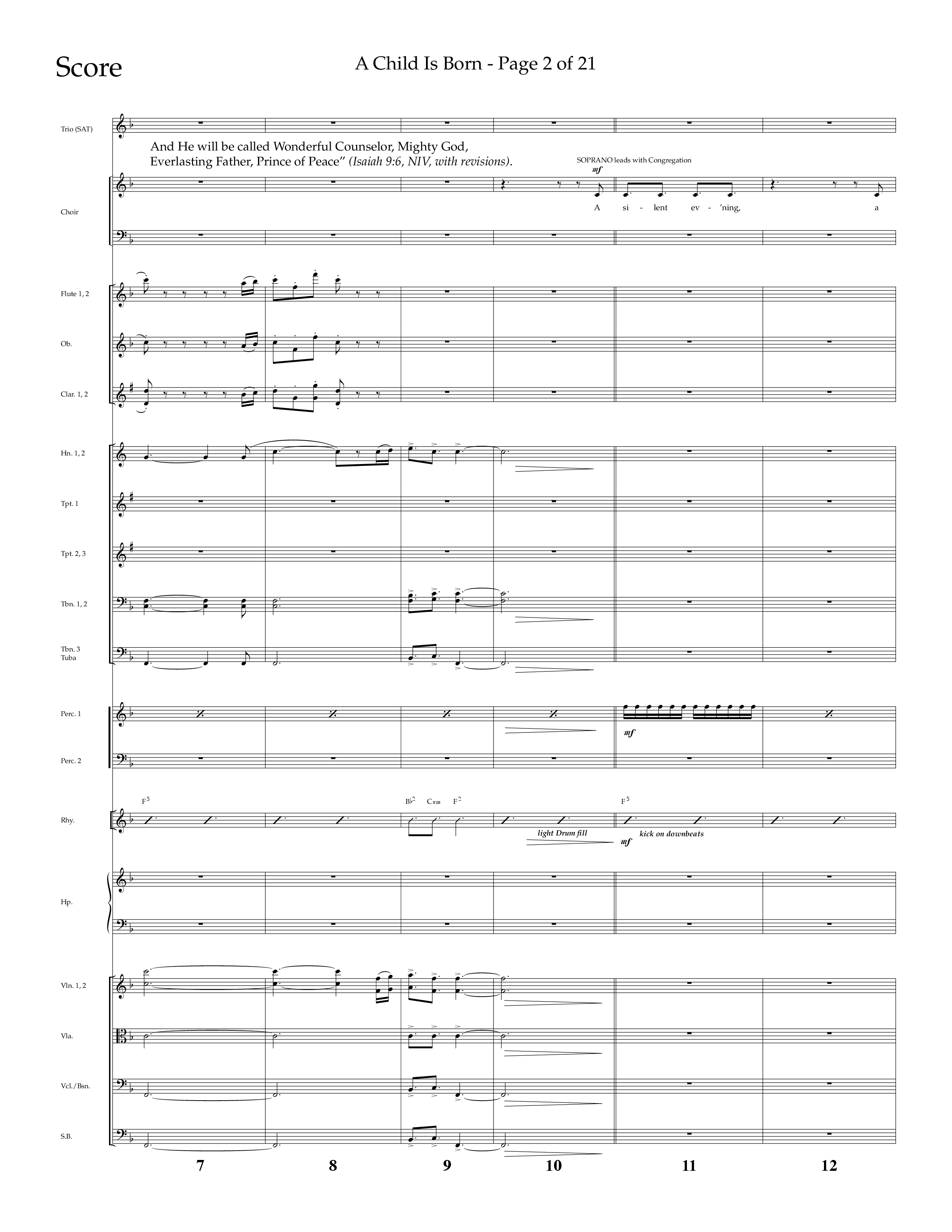 A Child Is Born (Choral Anthem SATB) Conductor's Score (Lifeway Worship / Arr. John Bolin / Arr. Don Koch)