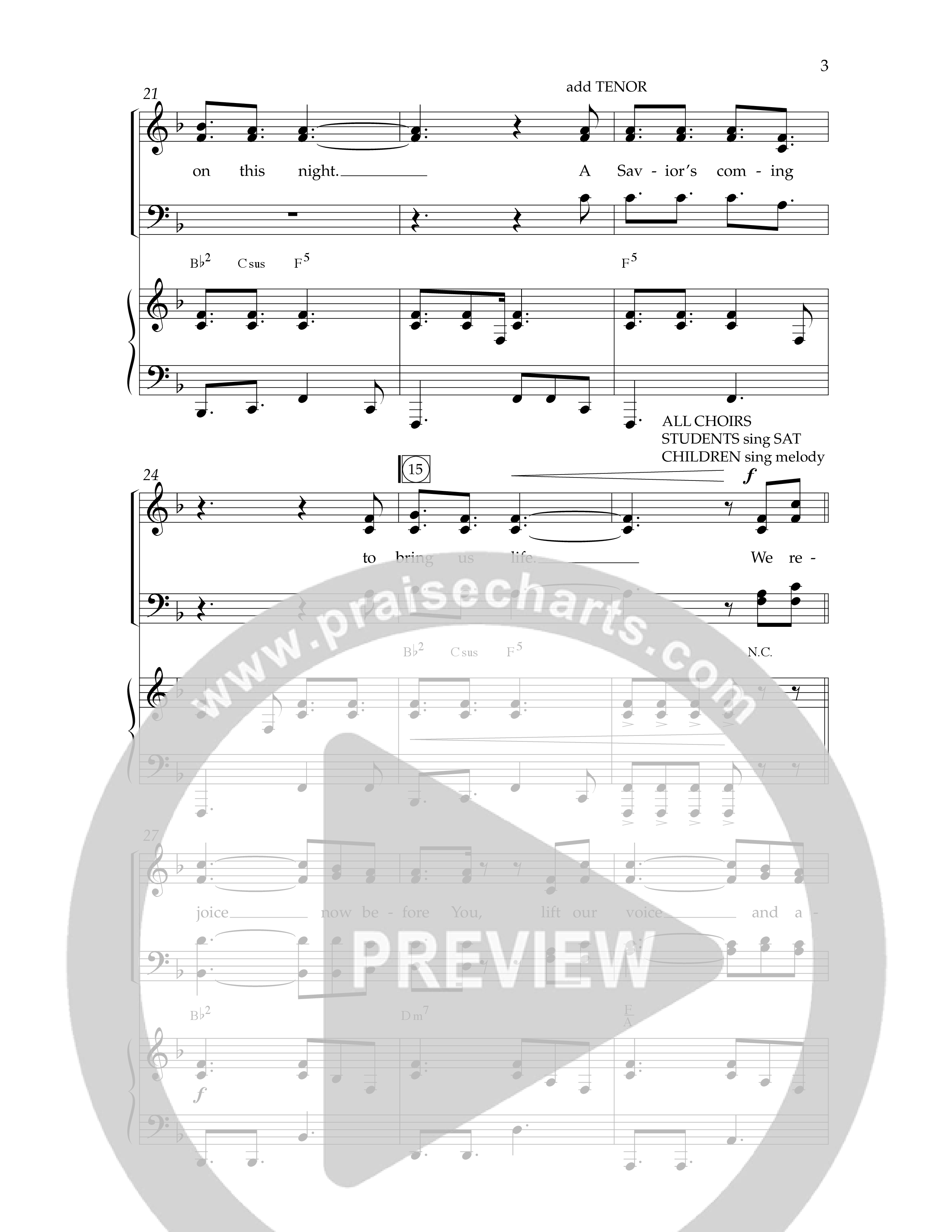 A Child Is Born (Choral Anthem SATB) Anthem (SATB/Piano) (Lifeway Worship / Arr. John Bolin / Arr. Don Koch)