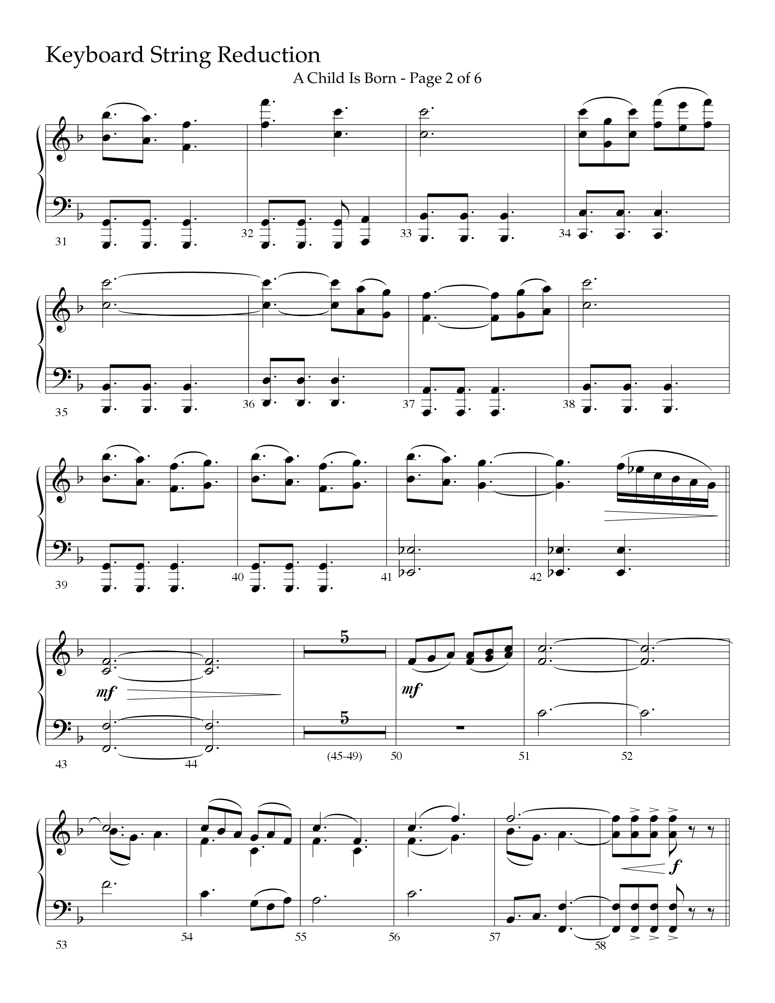 A Child Is Born (Choral Anthem SATB) String Reduction (Lifeway Worship / Arr. John Bolin / Arr. Don Koch)