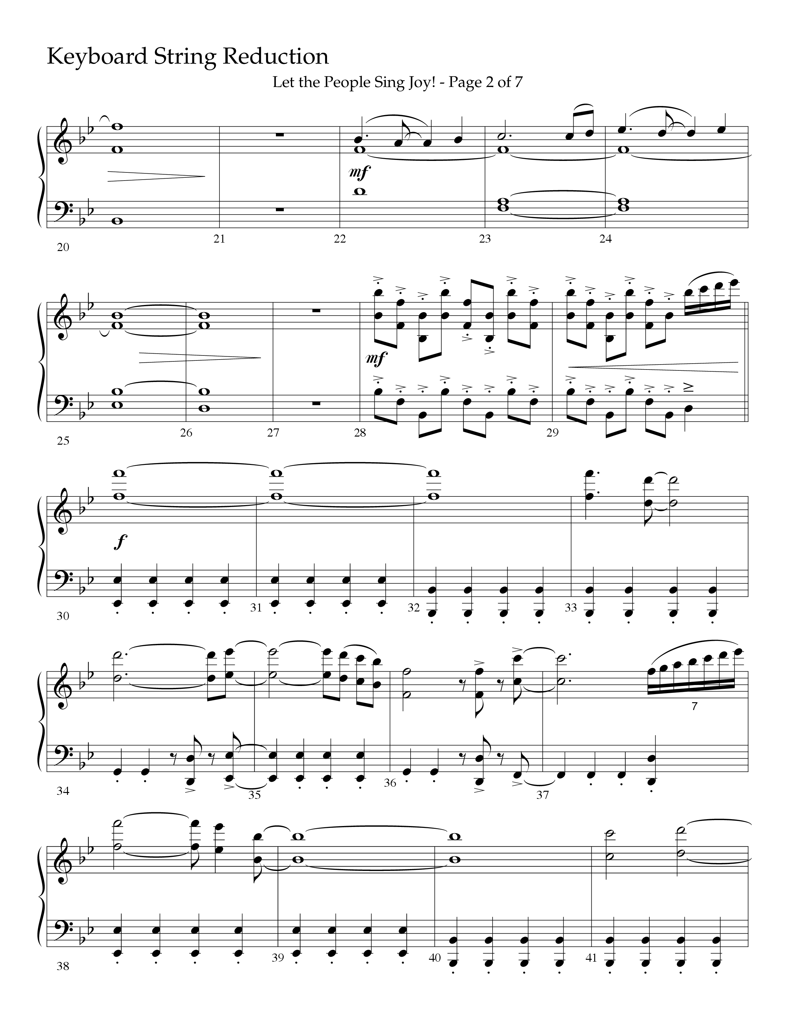 Let The People Sing Joy (Choral Anthem SATB) String Reduction (Lifeway Choral / Arr. John Bolin / Arr. Cliff Duren)