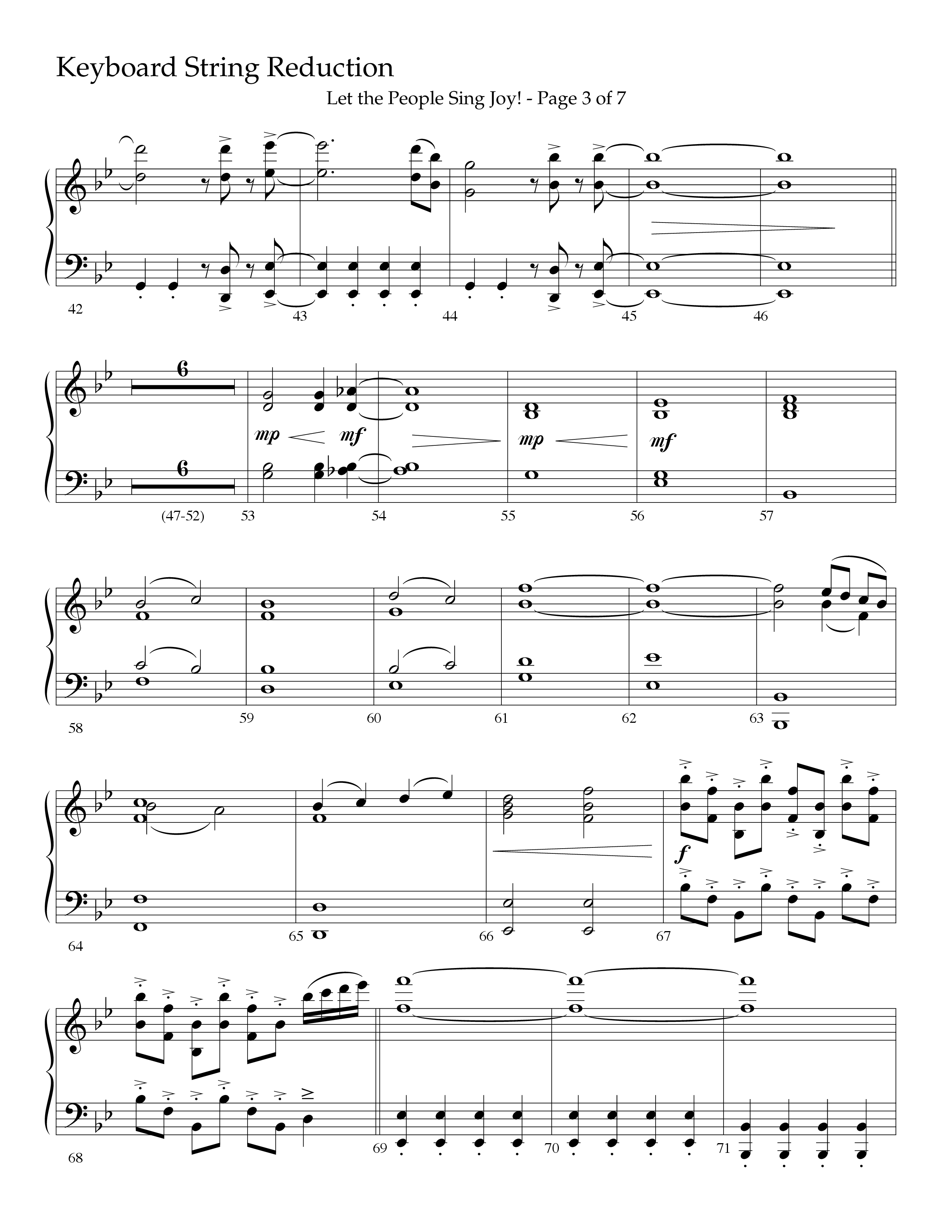 Let The People Sing Joy (Choral Anthem SATB) String Reduction (Lifeway Choral / Arr. John Bolin / Arr. Cliff Duren)