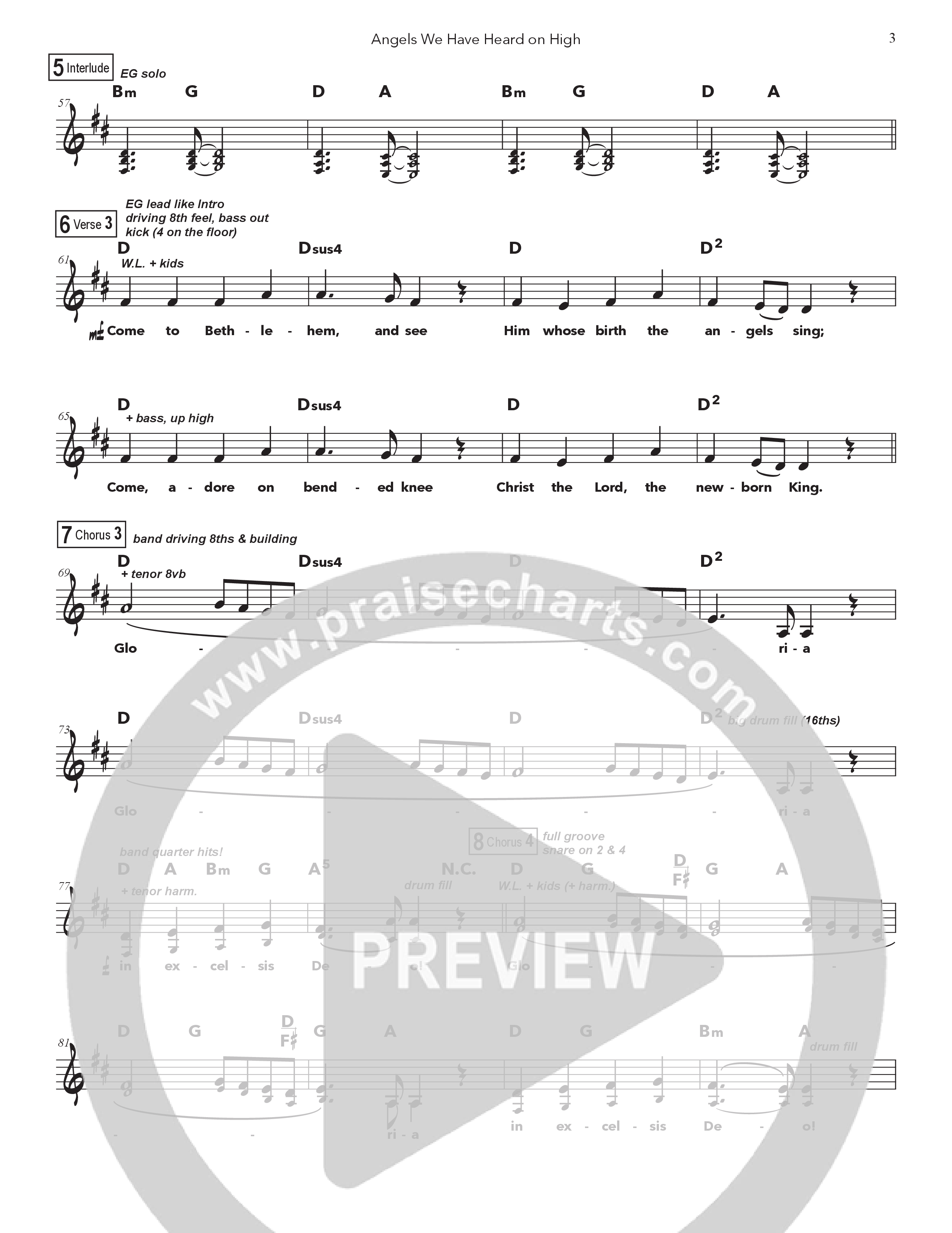 Angels We Have Heard On High (Kids) Lead Sheet (SAT) (Doorpost Songs)