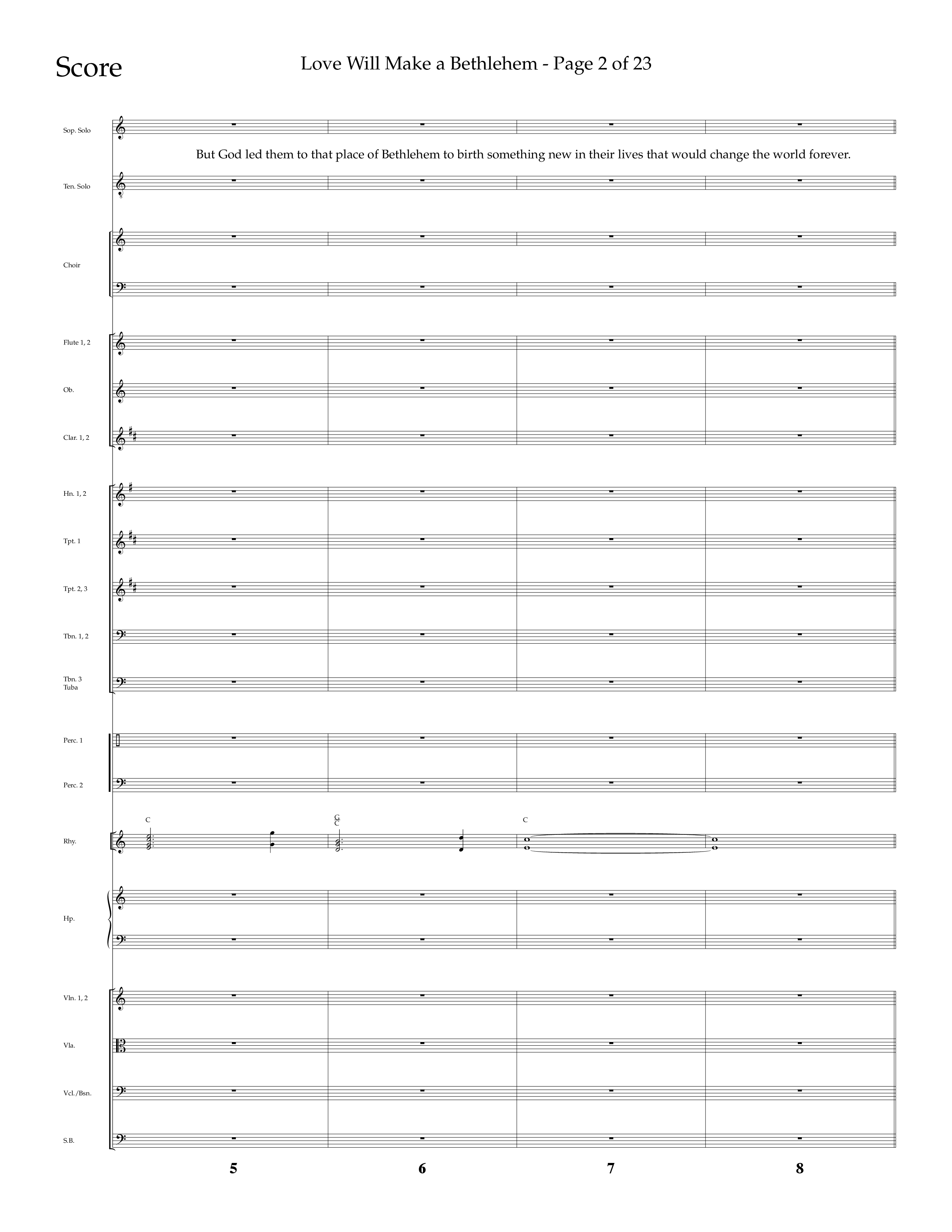 Love Will Make A Bethlehem (Choral Anthem SATB) Conductor's Score (Lifeway Choral / Arr. John Bolin / Arr. Don Koch)