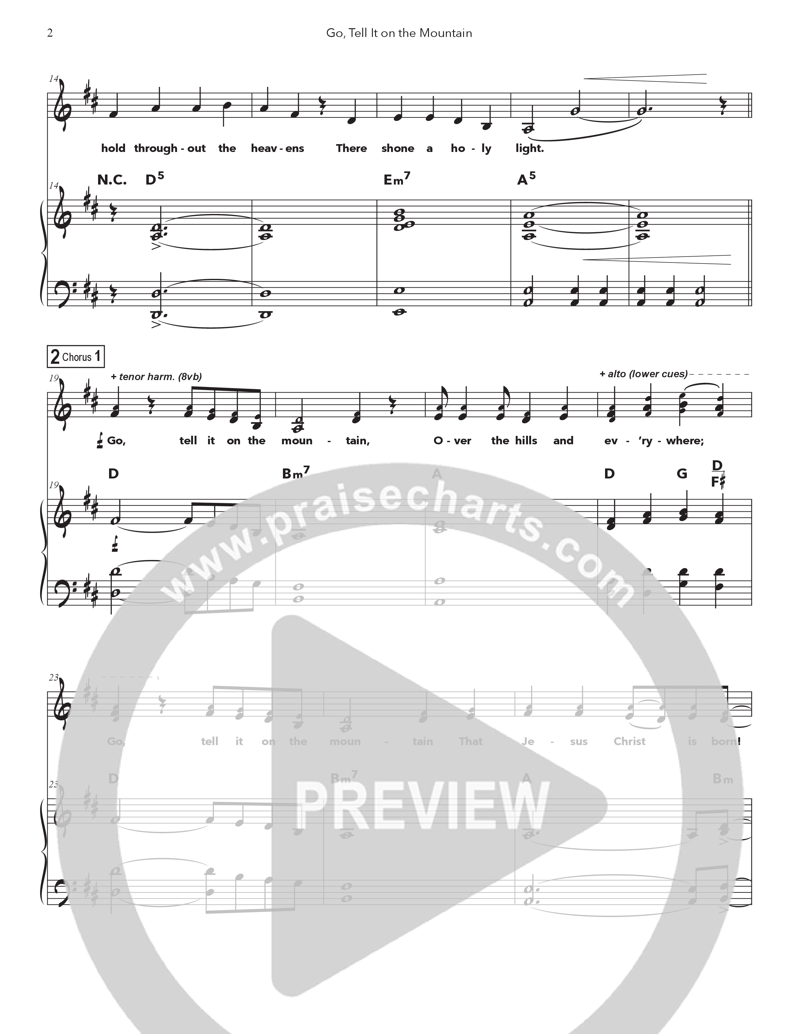 Go Tell It On The Mountain (Kids) Piano/Vocal (Doorpost Songs)
