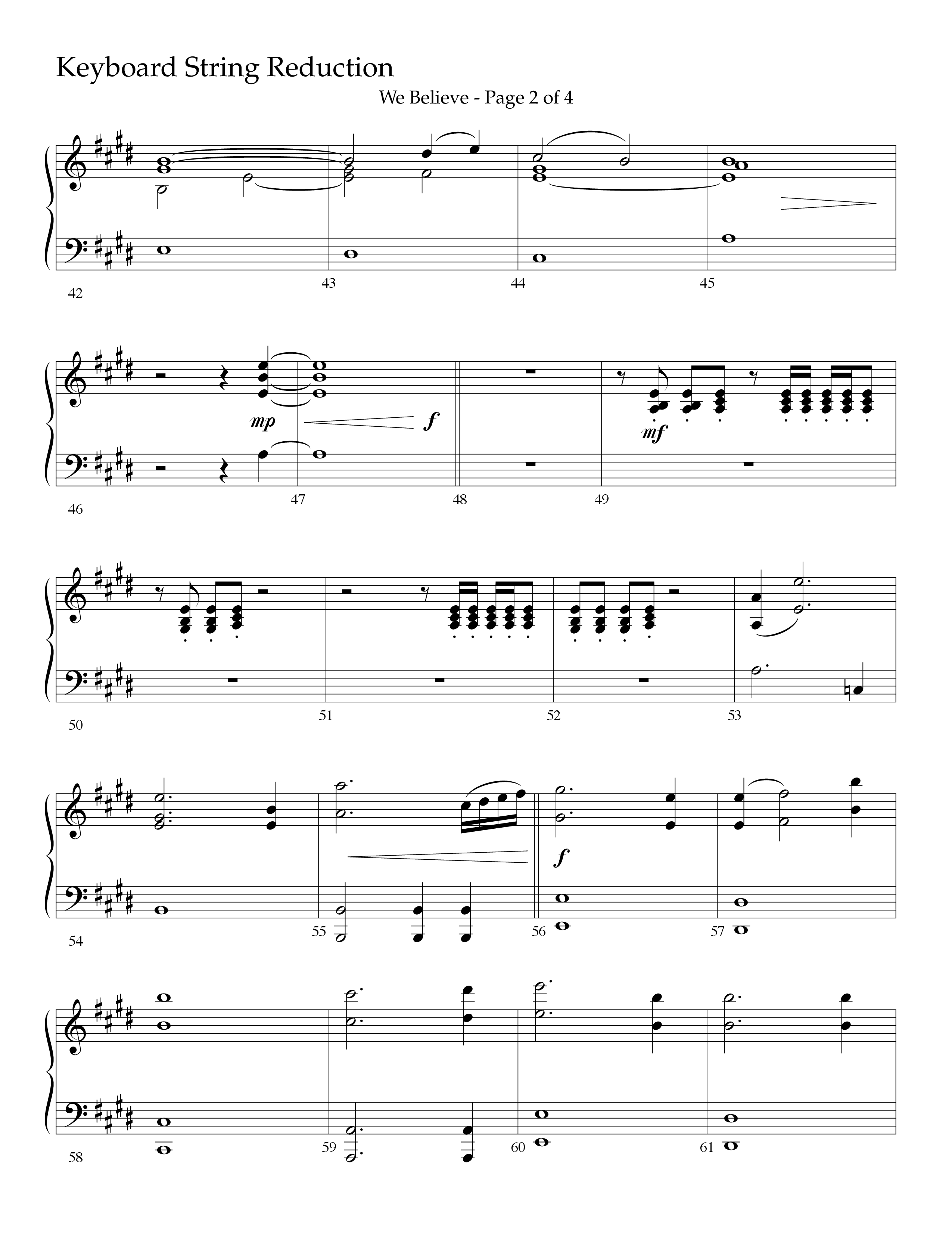 We Believe (Choral Anthem SATB) String Reduction (Lifeway Choral / Arr. John Bolin / Arr. Don Koch)