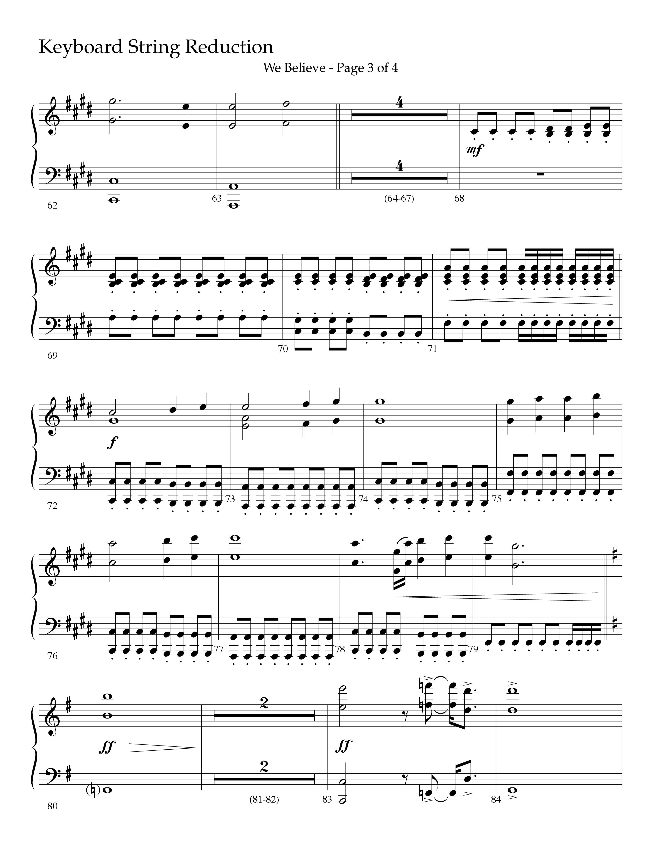 We Believe (Choral Anthem SATB) String Reduction (Lifeway Choral / Arr. John Bolin / Arr. Don Koch)