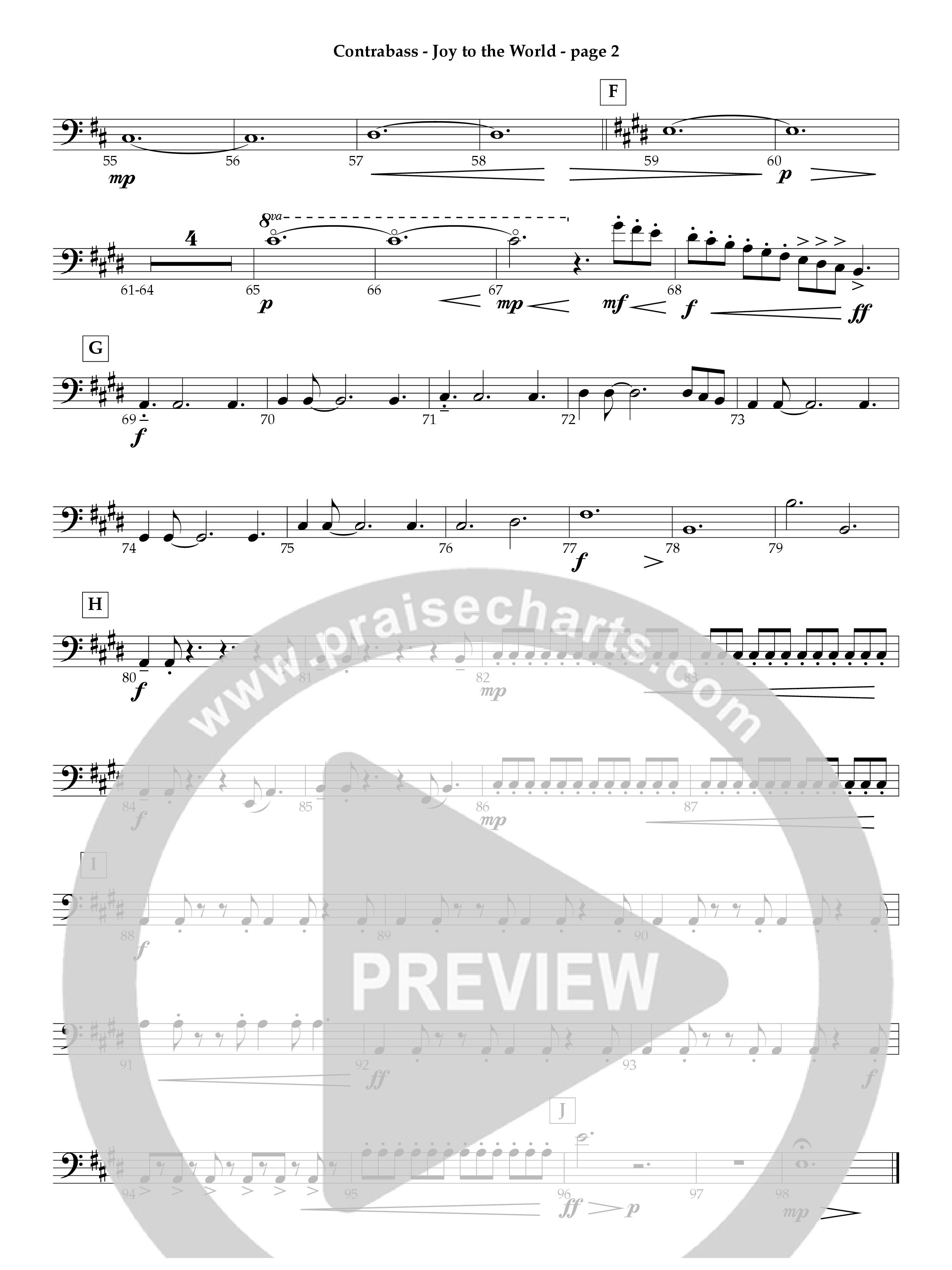 Joy To The World Contrabass (Act Of Congress / Orch. Don Hart)