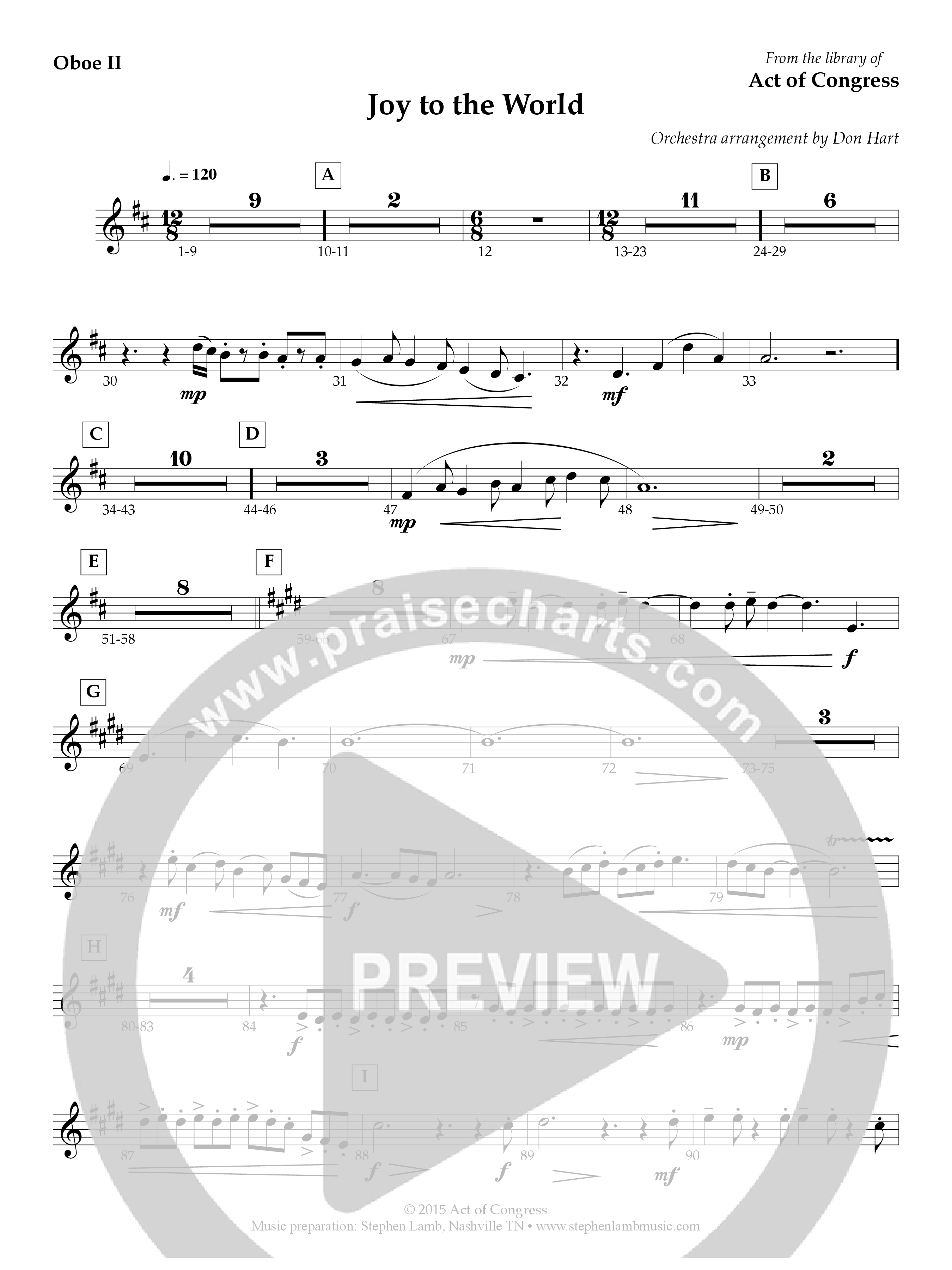 Joy To The World Wind Pack (Act Of Congress / Orch. Don Hart)