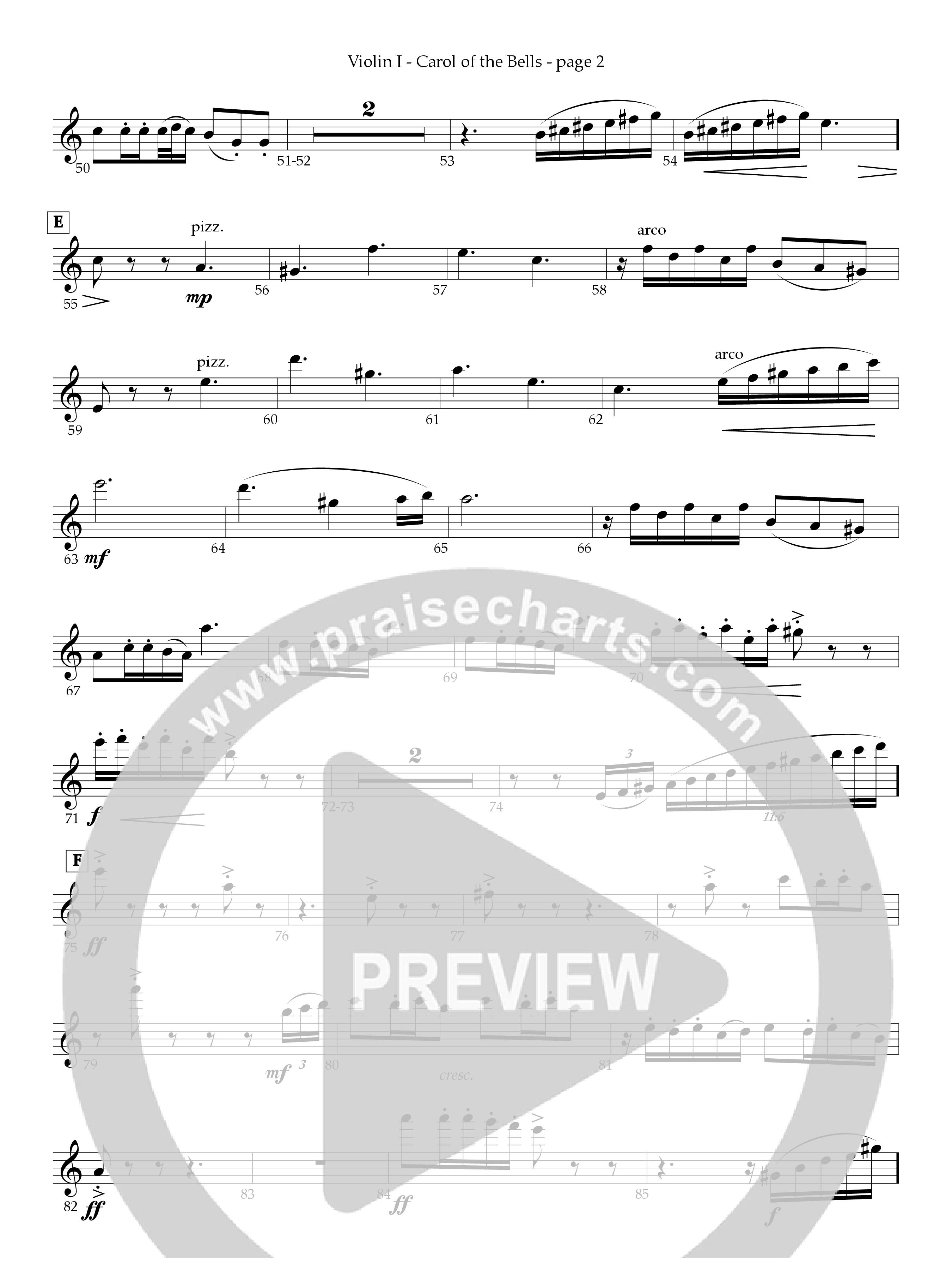 Carol Of The Bells String Pack (Act Of Congress / Orch. Don Hart)