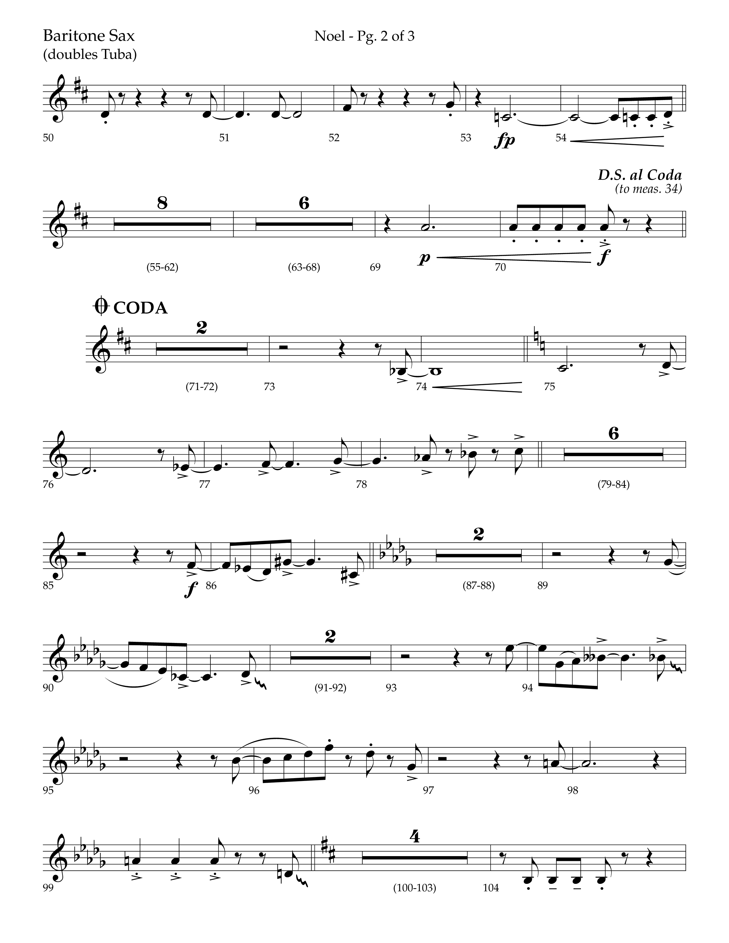 Noel (Choral Anthem SATB) Bari Sax (Lifeway Choral / Arr. Bradley Knight)