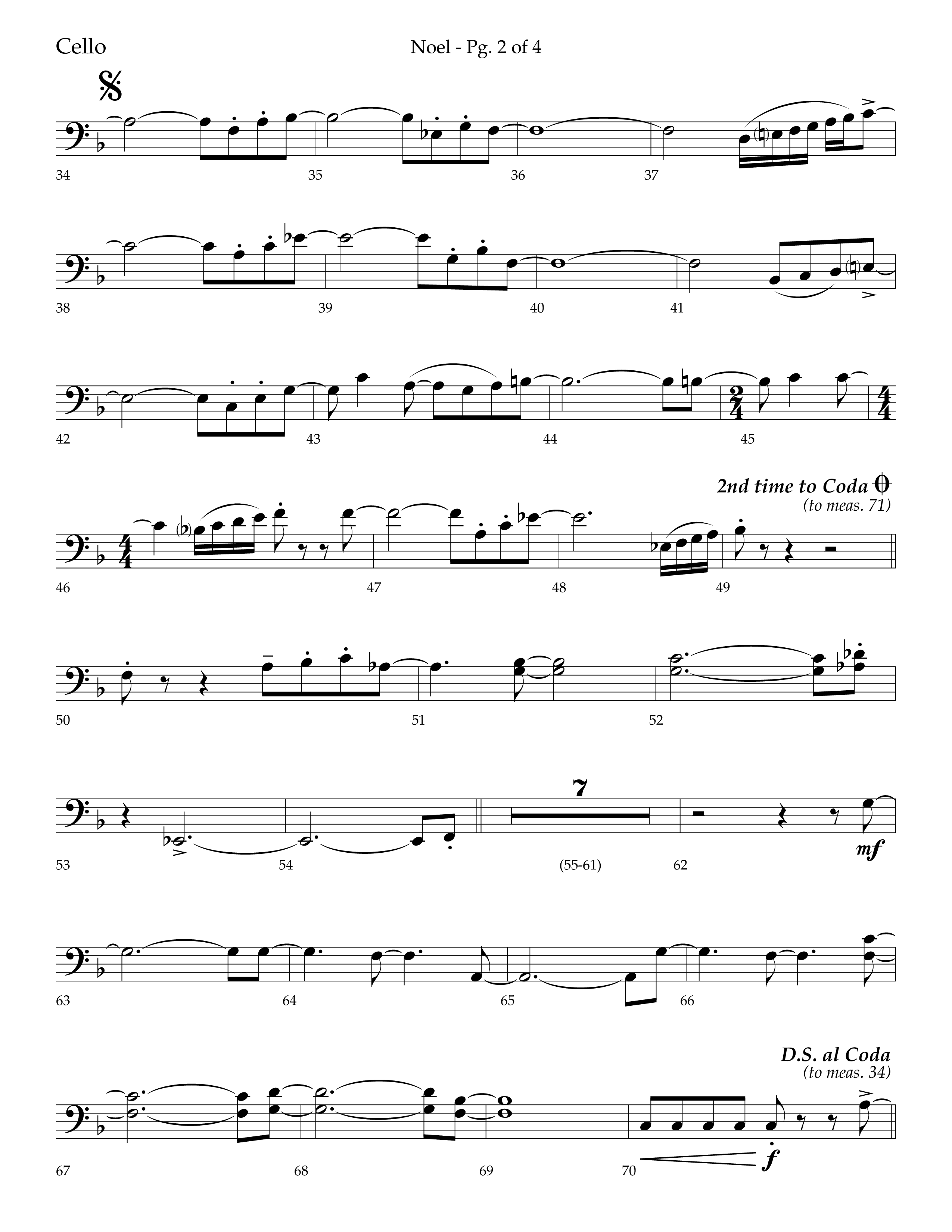 Noel (Choral Anthem SATB) Cello (Lifeway Choral / Arr. Bradley Knight)