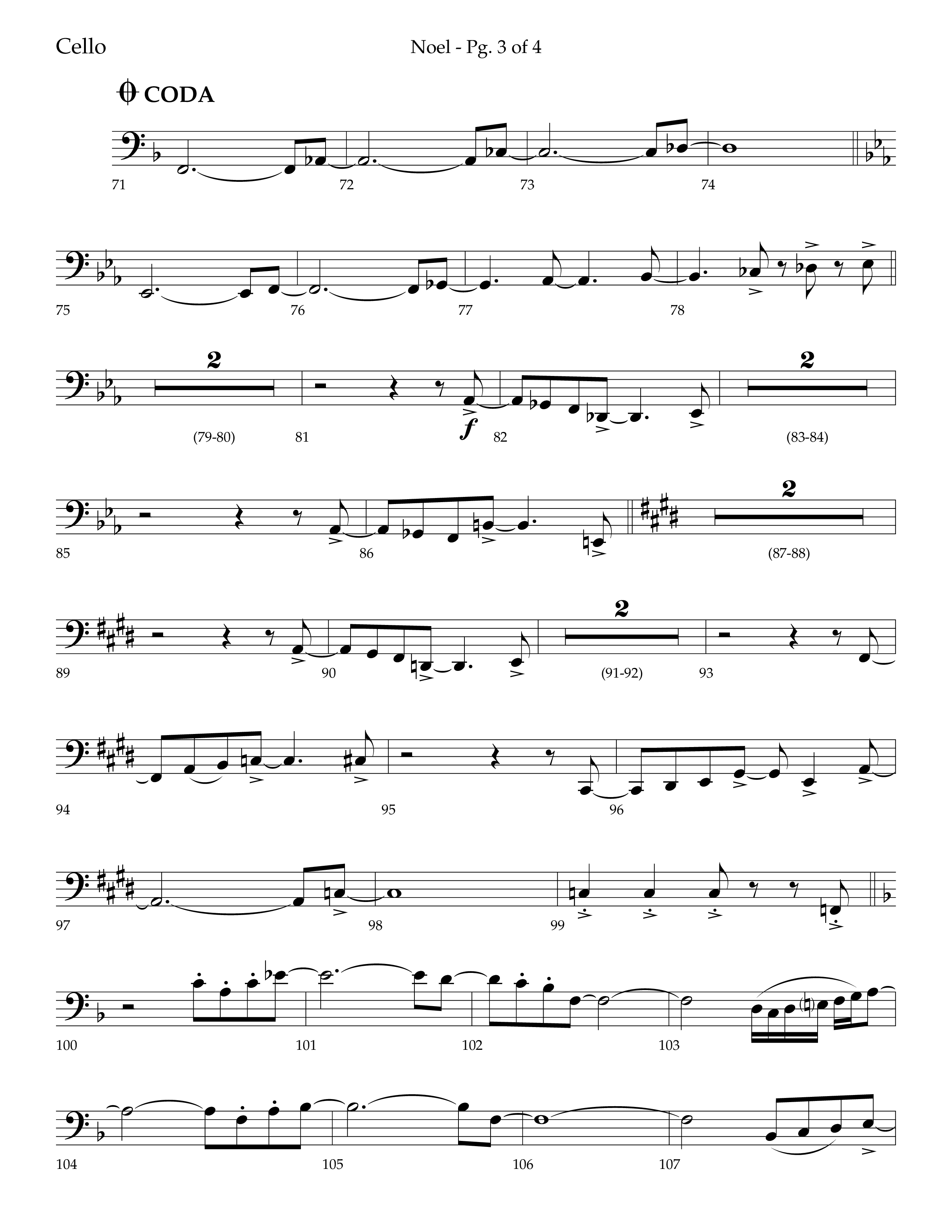 Noel (Choral Anthem SATB) Cello (Lifeway Choral / Arr. Bradley Knight)