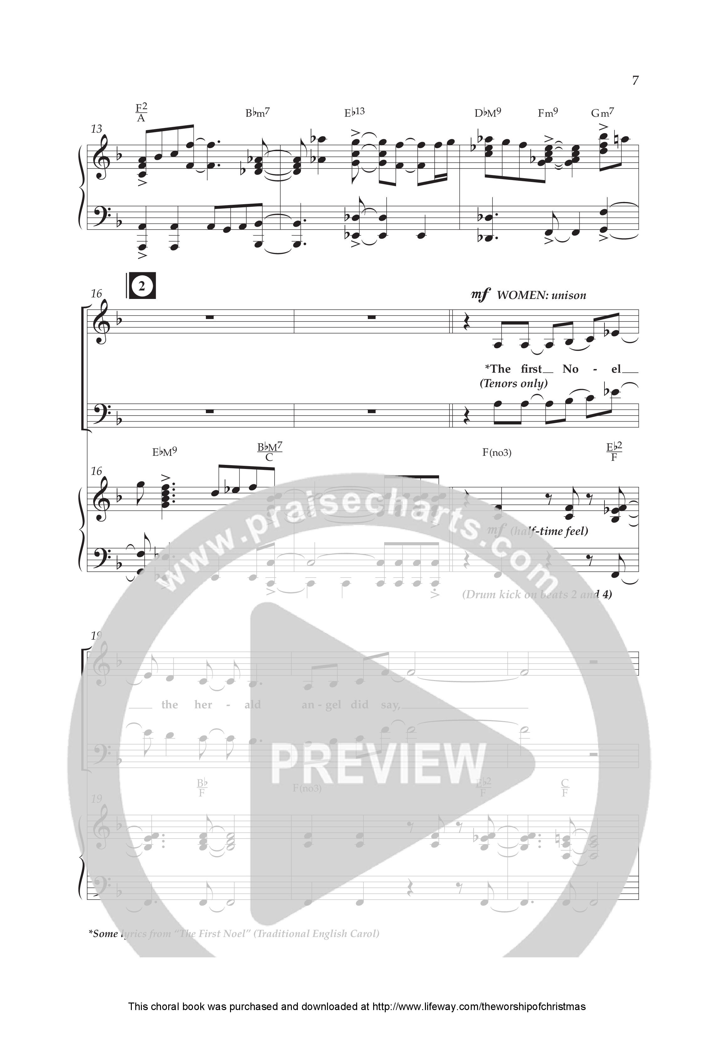 Noel (Choral Anthem SATB) Anthem (SATB/Piano) (Lifeway Choral / Arr. Bradley Knight)