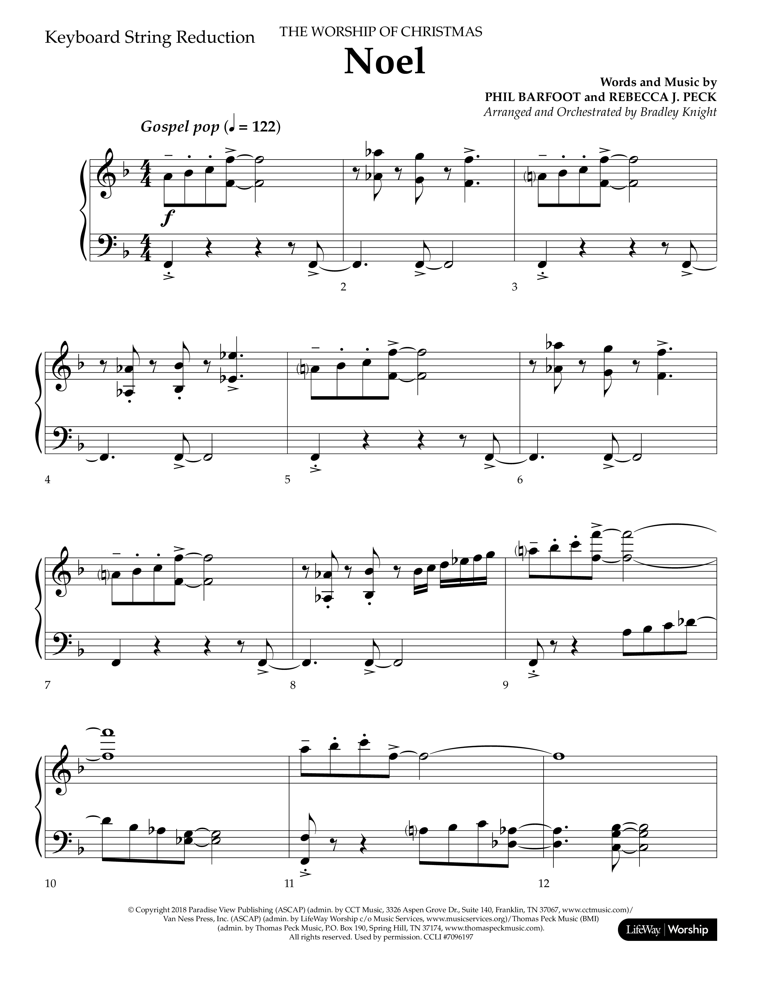 Noel (Choral Anthem SATB) String Reduction (Lifeway Choral / Arr. Bradley Knight)