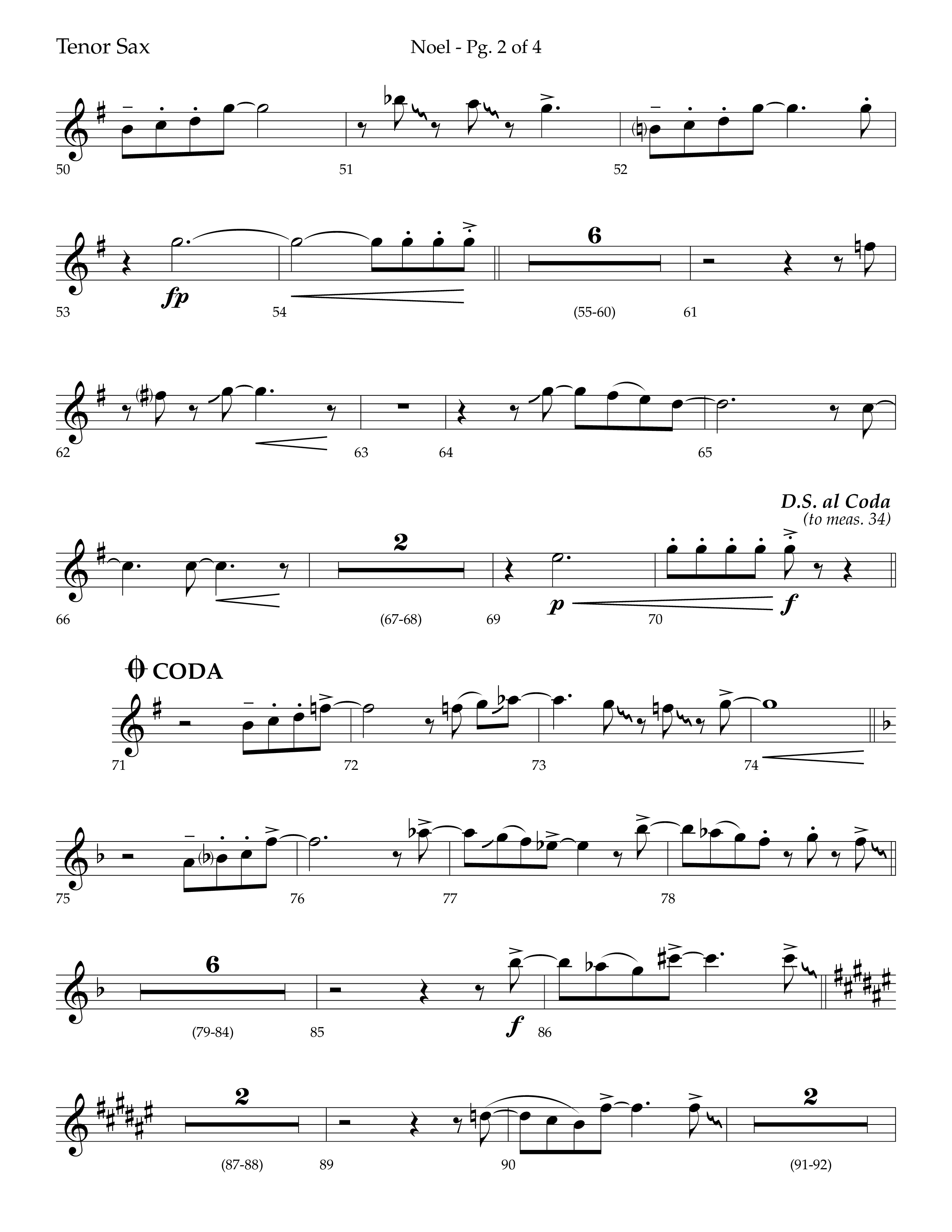 Noel (Choral Anthem SATB) Tenor Sax 1 (Lifeway Choral / Arr. Bradley Knight)