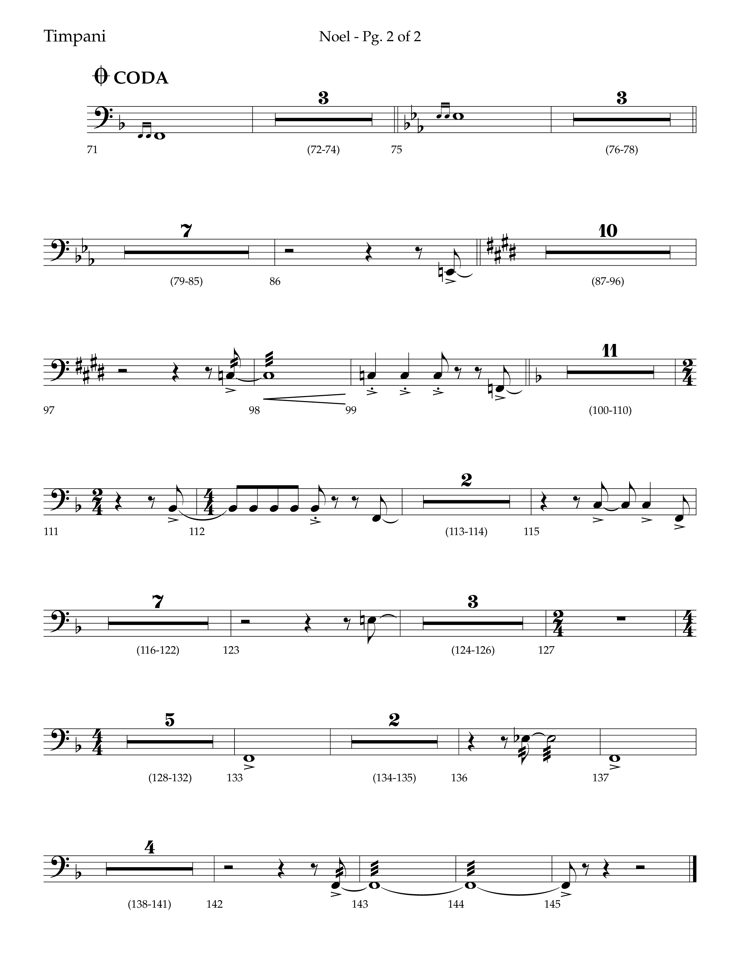 Noel (Choral Anthem SATB) Timpani (Lifeway Choral / Arr. Bradley Knight)
