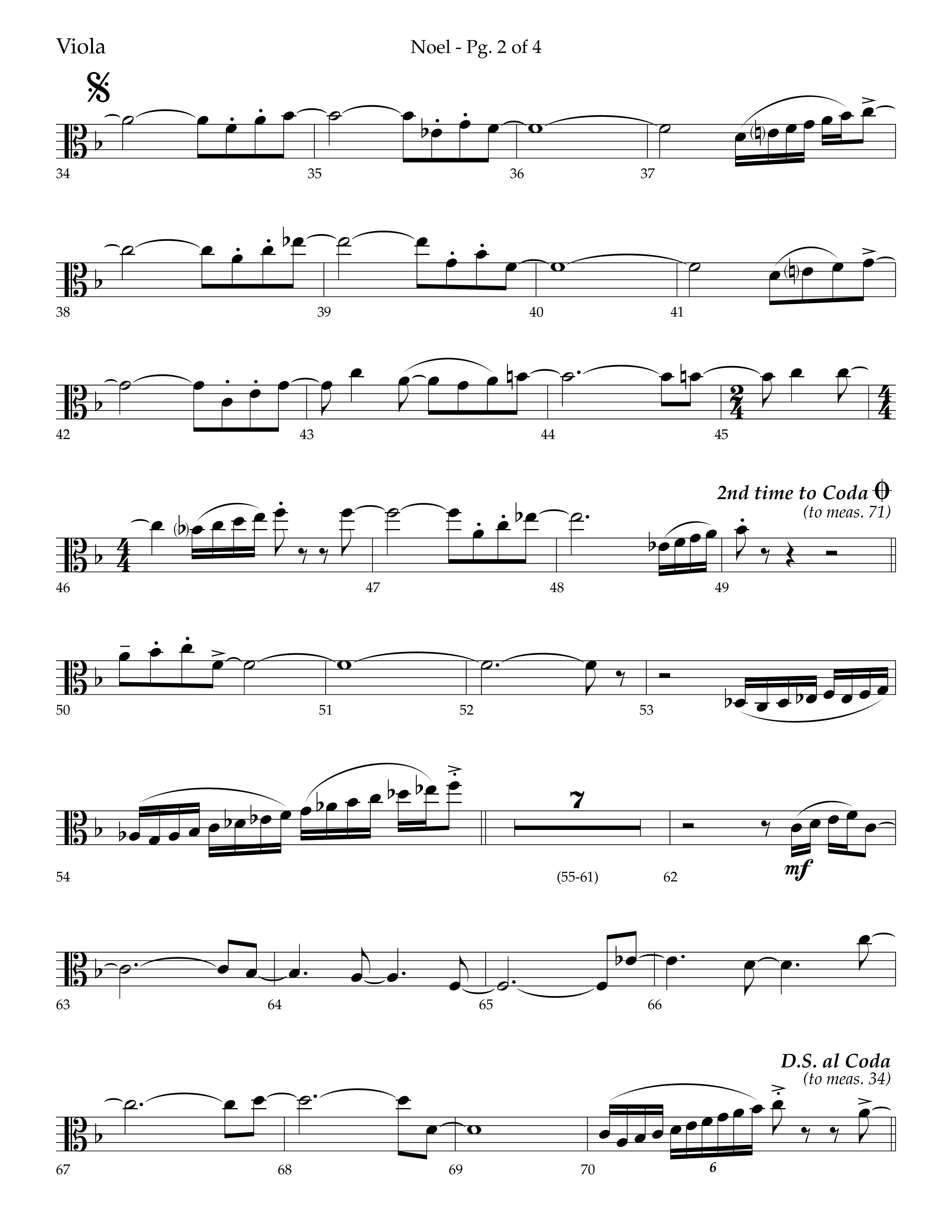 Noel (Choral Anthem SATB) Viola (Lifeway Choral / Arr. Bradley Knight)
