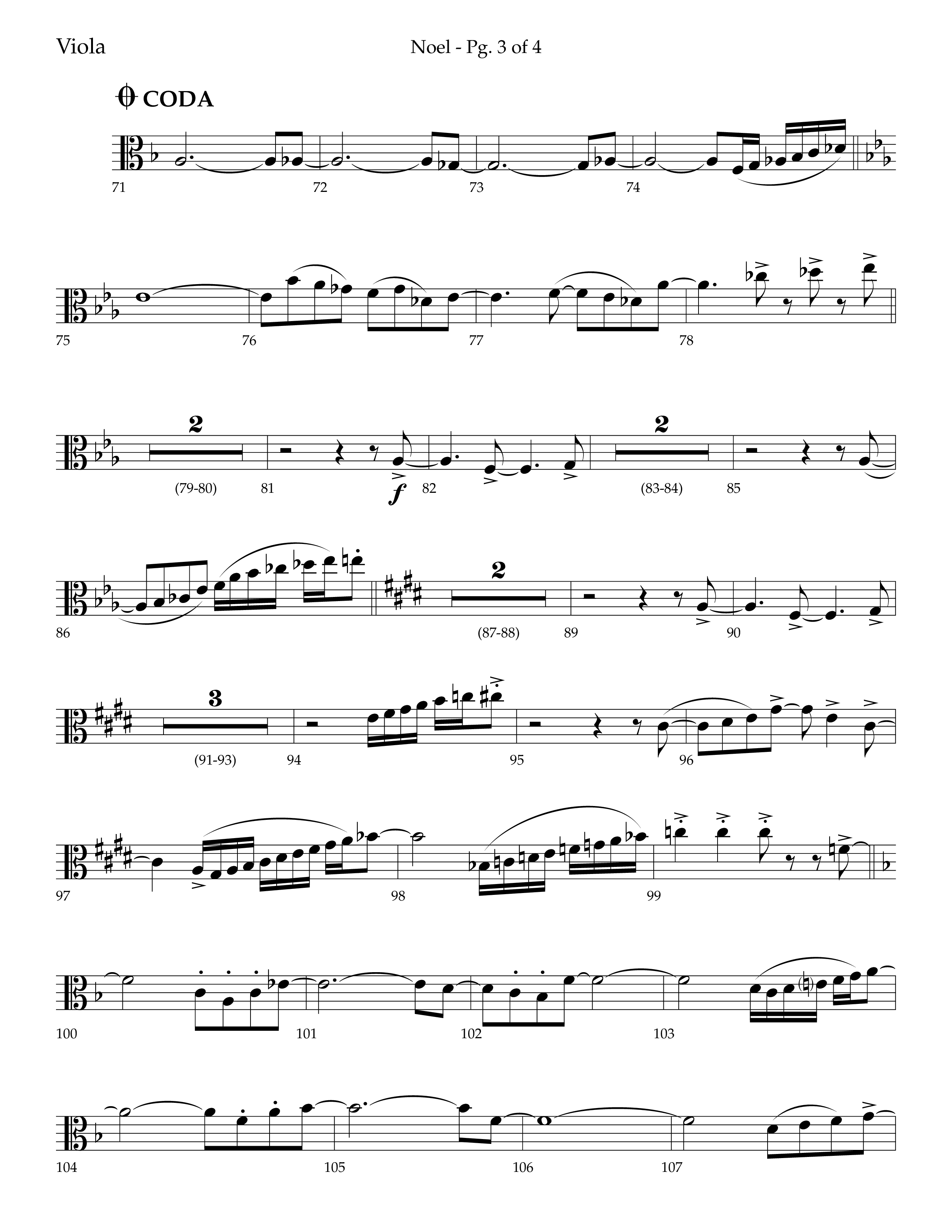 Noel (Choral Anthem SATB) Viola (Lifeway Choral / Arr. Bradley Knight)