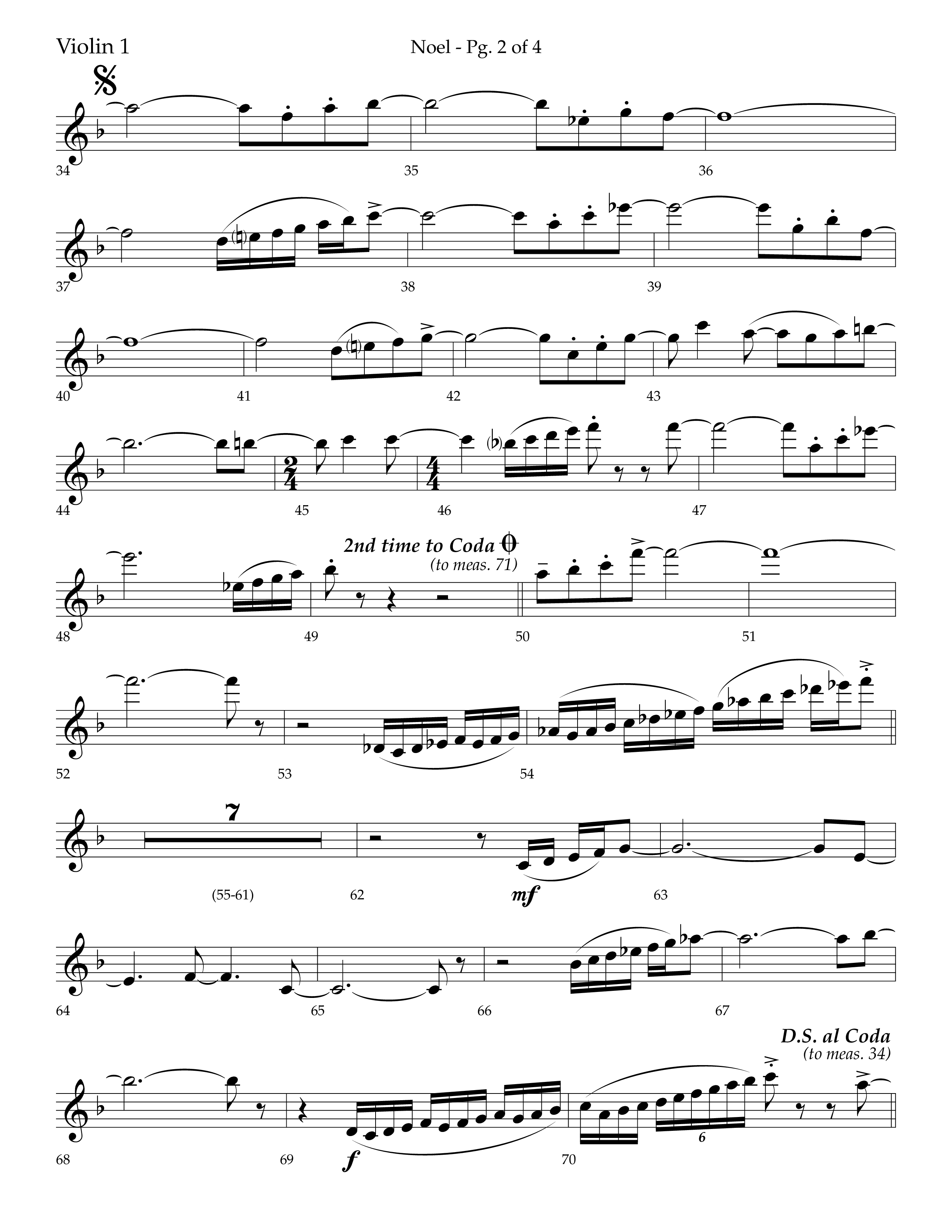 Noel (Choral Anthem SATB) Violin 1 (Lifeway Choral / Arr. Bradley Knight)