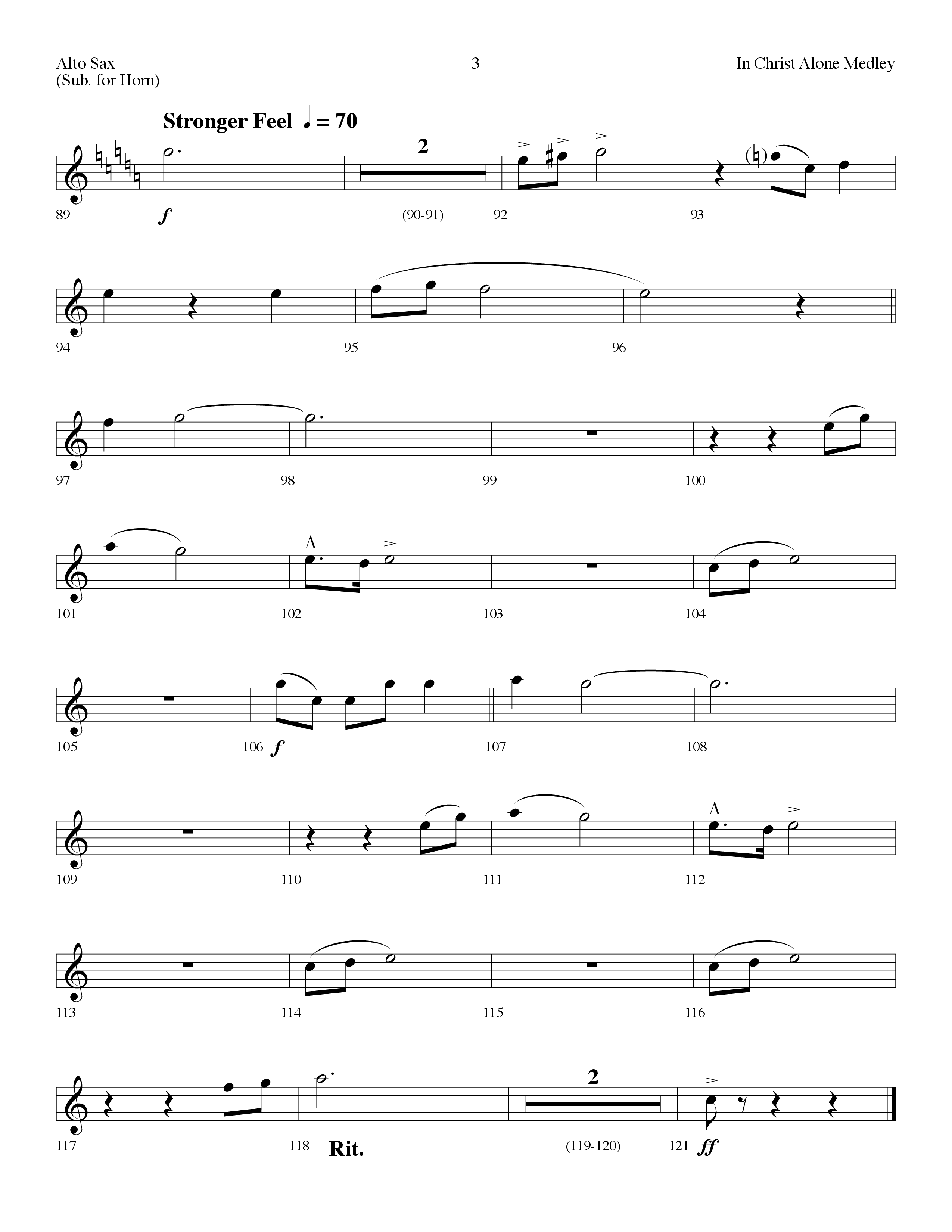 In Christ Alone Medley (Choral Anthem SATB) Alto Sax (Lifeway Choral / Arr. Dennis Allen)