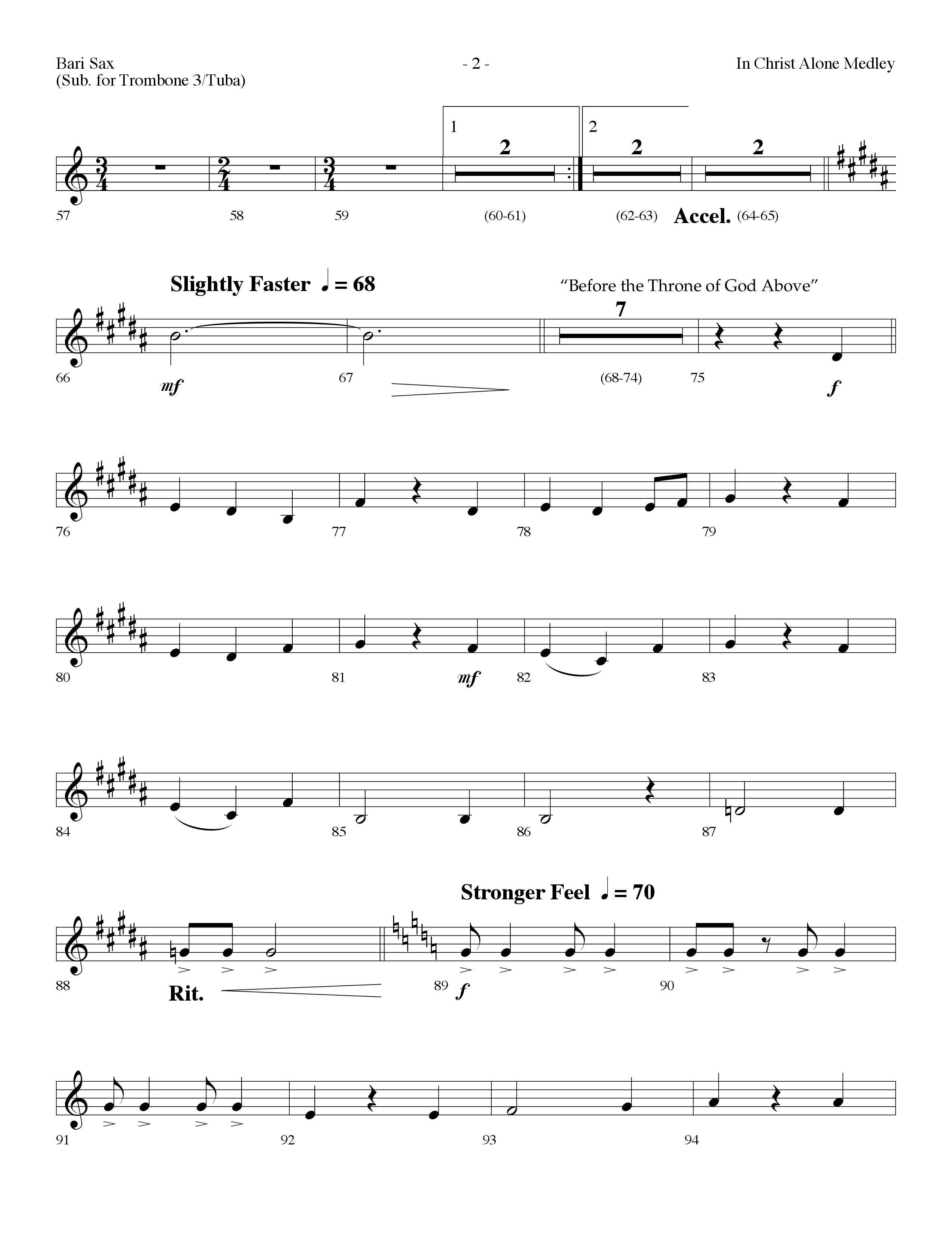 In Christ Alone Medley (Choral Anthem SATB) Bari Sax (Lifeway Choral / Arr. Dennis Allen)