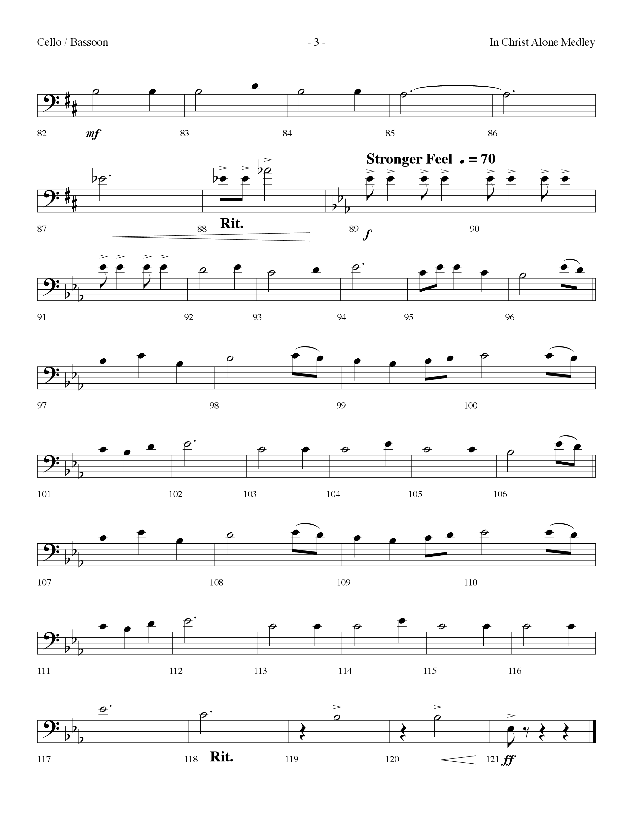 In Christ Alone Medley (Choral Anthem SATB) Cello (Lifeway Choral / Arr. Dennis Allen)