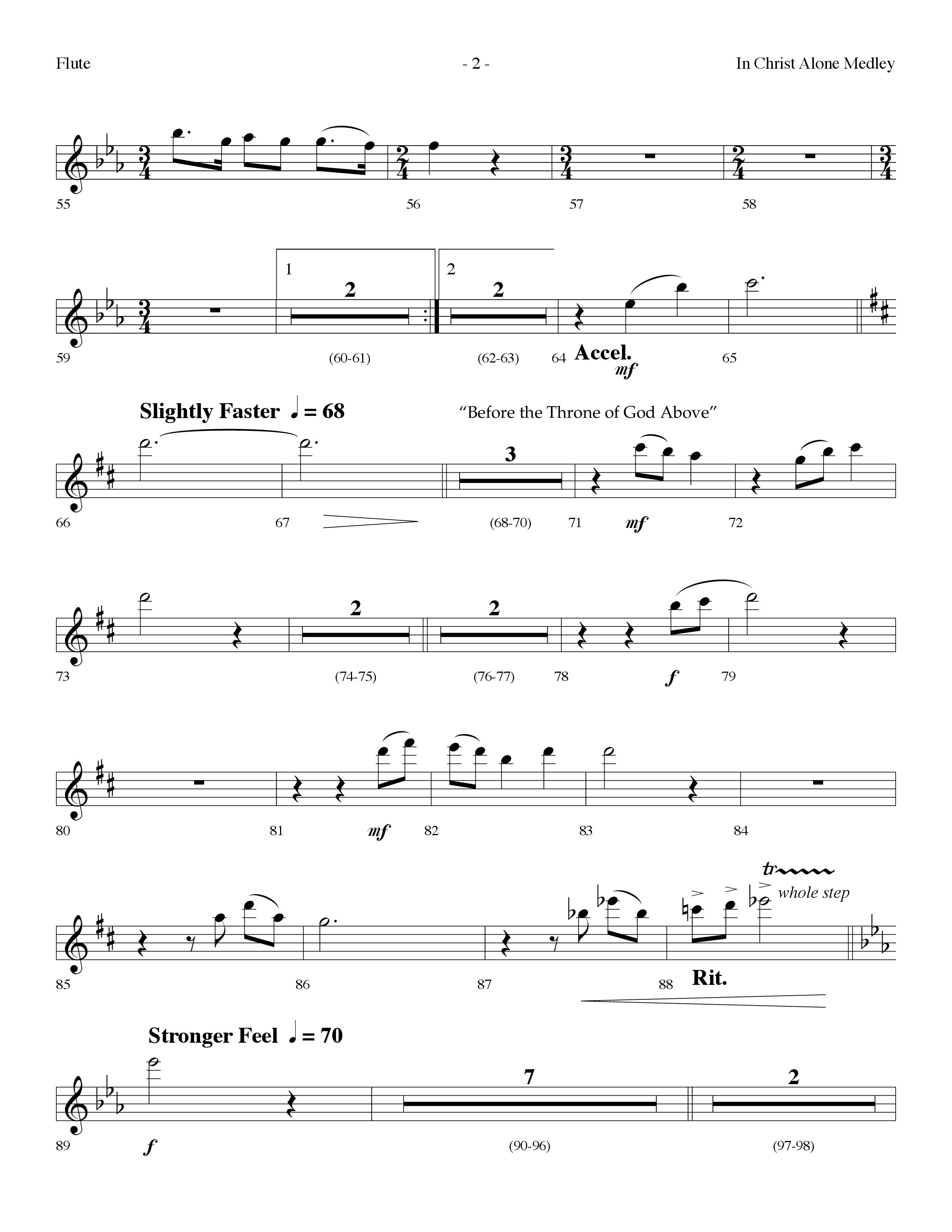 In Christ Alone Medley (Choral Anthem SATB) Flute (Lifeway Choral / Arr. Dennis Allen)