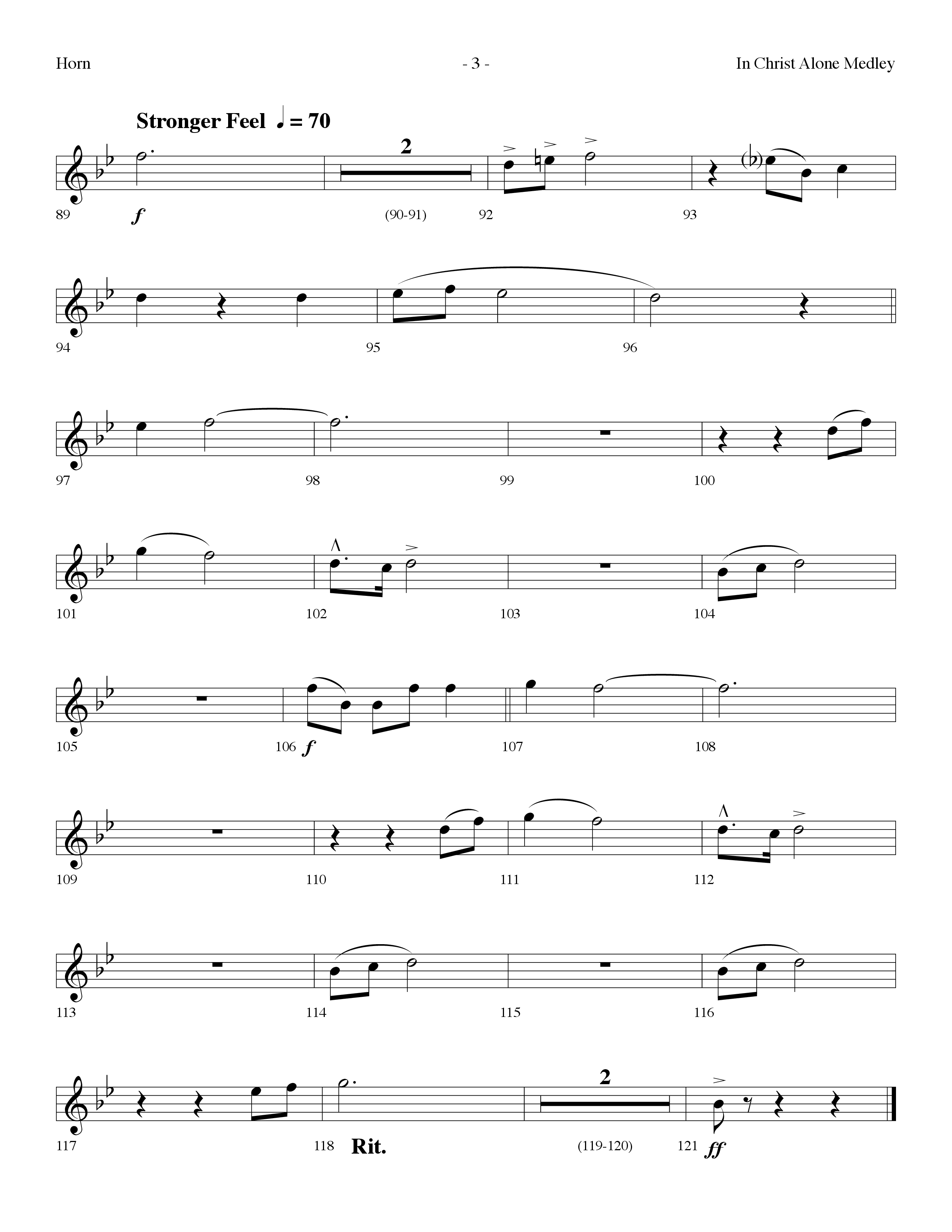 In Christ Alone Medley (Choral Anthem SATB) French Horn (Lifeway Choral / Arr. Dennis Allen)
