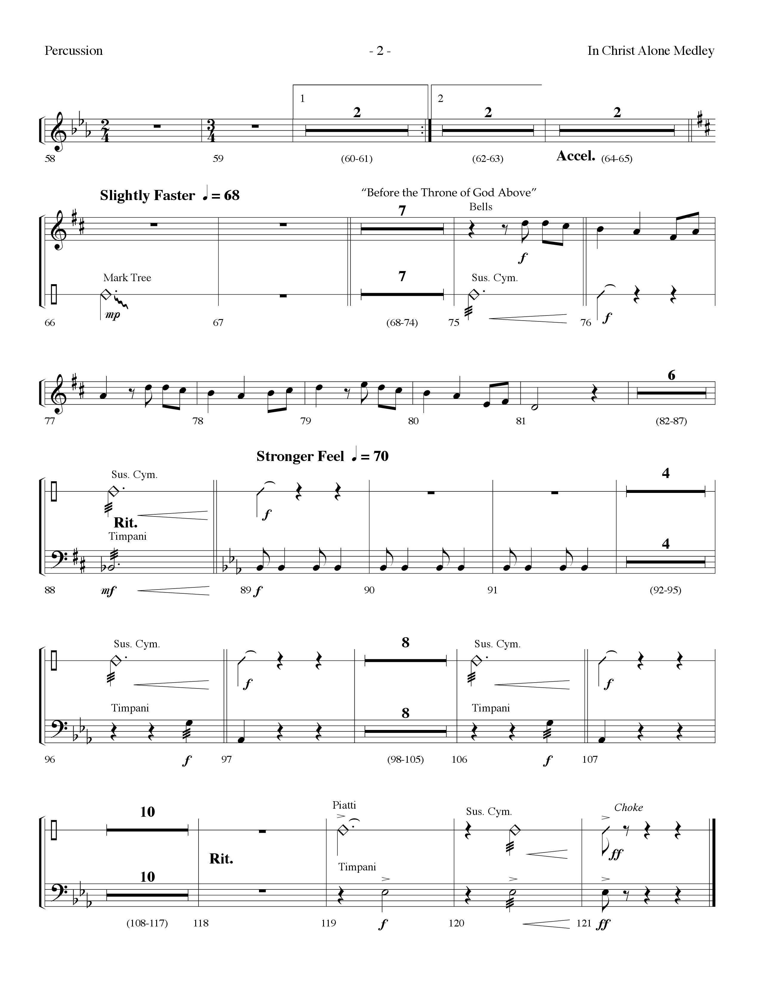 In Christ Alone Medley (Choral Anthem SATB) Percussion (Lifeway Choral / Arr. Dennis Allen)