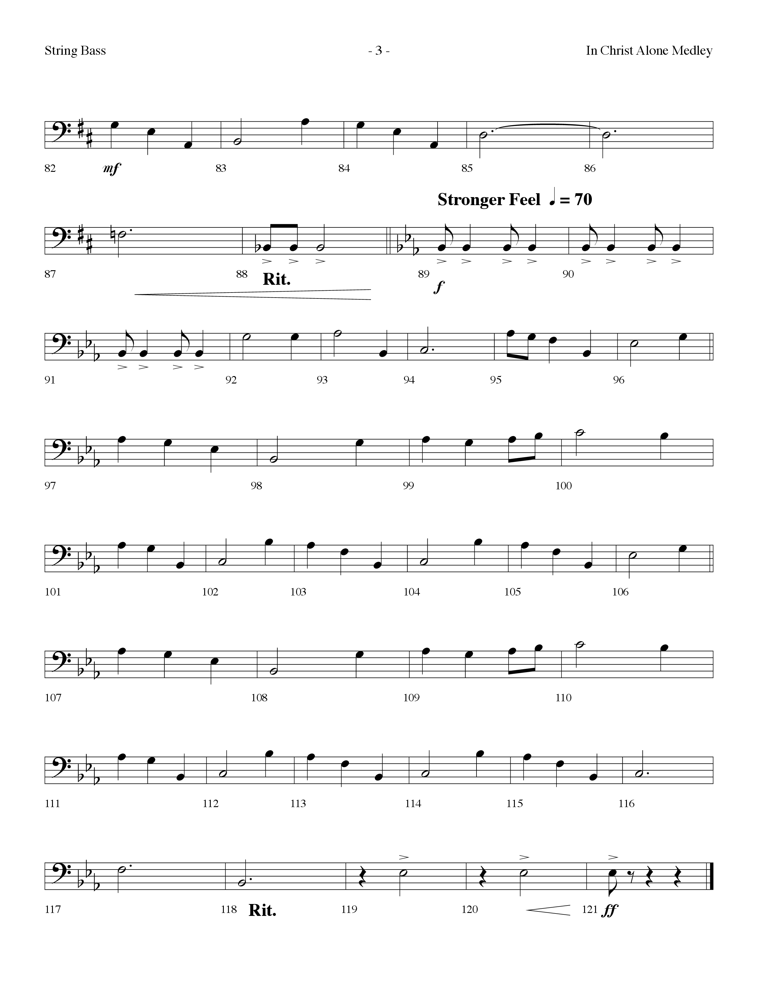 In Christ Alone Medley (Choral Anthem SATB) String Bass (Lifeway Choral / Arr. Dennis Allen)