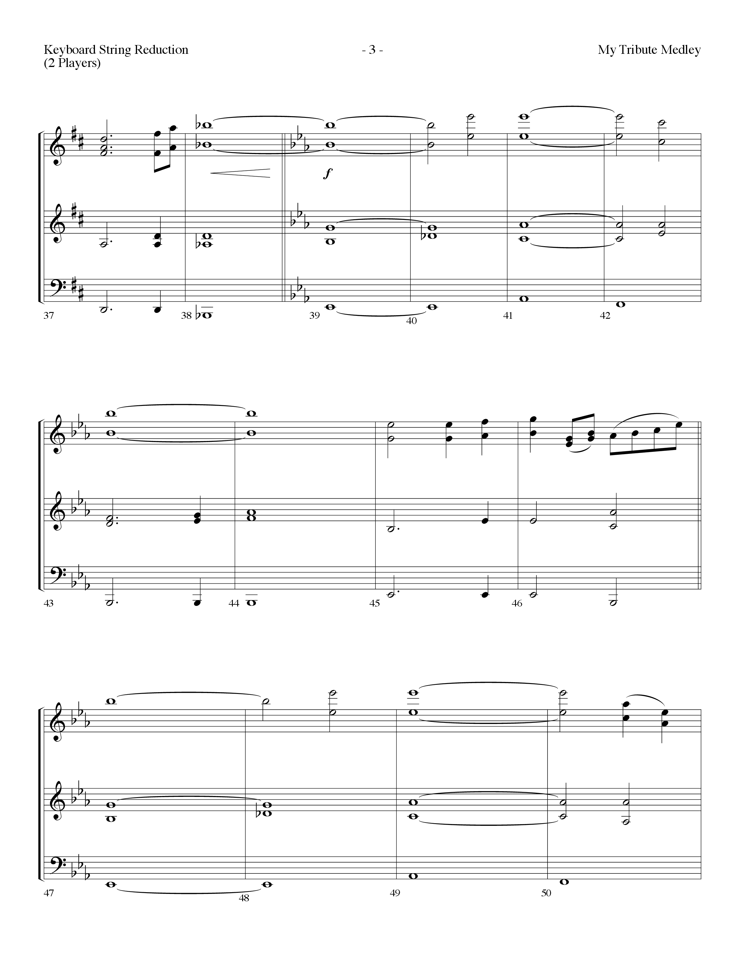 My Tribute Medley (with Through It All, Bless His Holy Name, My Tribute) (Choral Anthem SATB) String Reduction (Lifeway Choral / Arr. Dennis Allen)