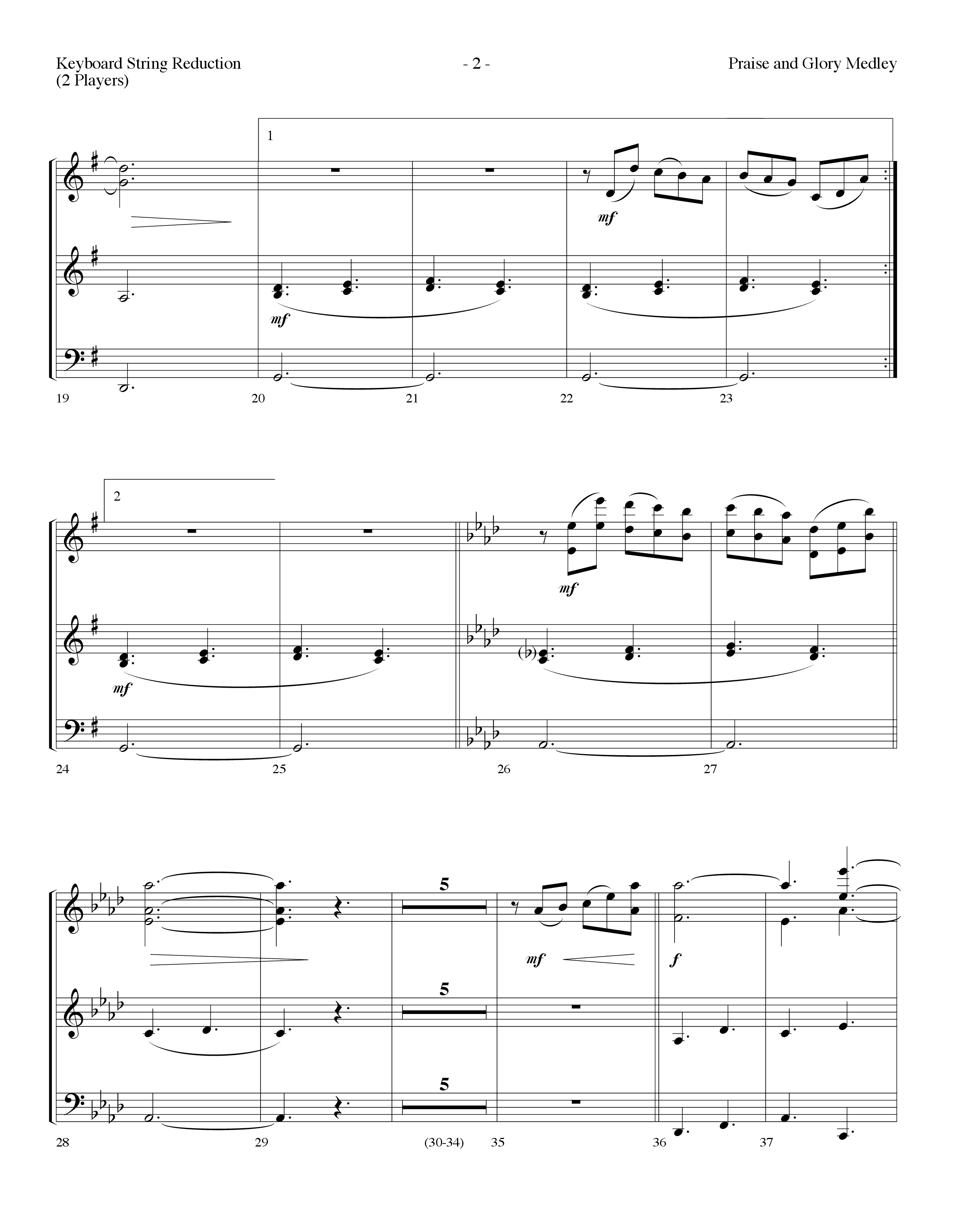 Praise And Glory Medley (Choral Anthem SATB) String Reduction (Lifeway Choral / Arr. Dennis Allen)