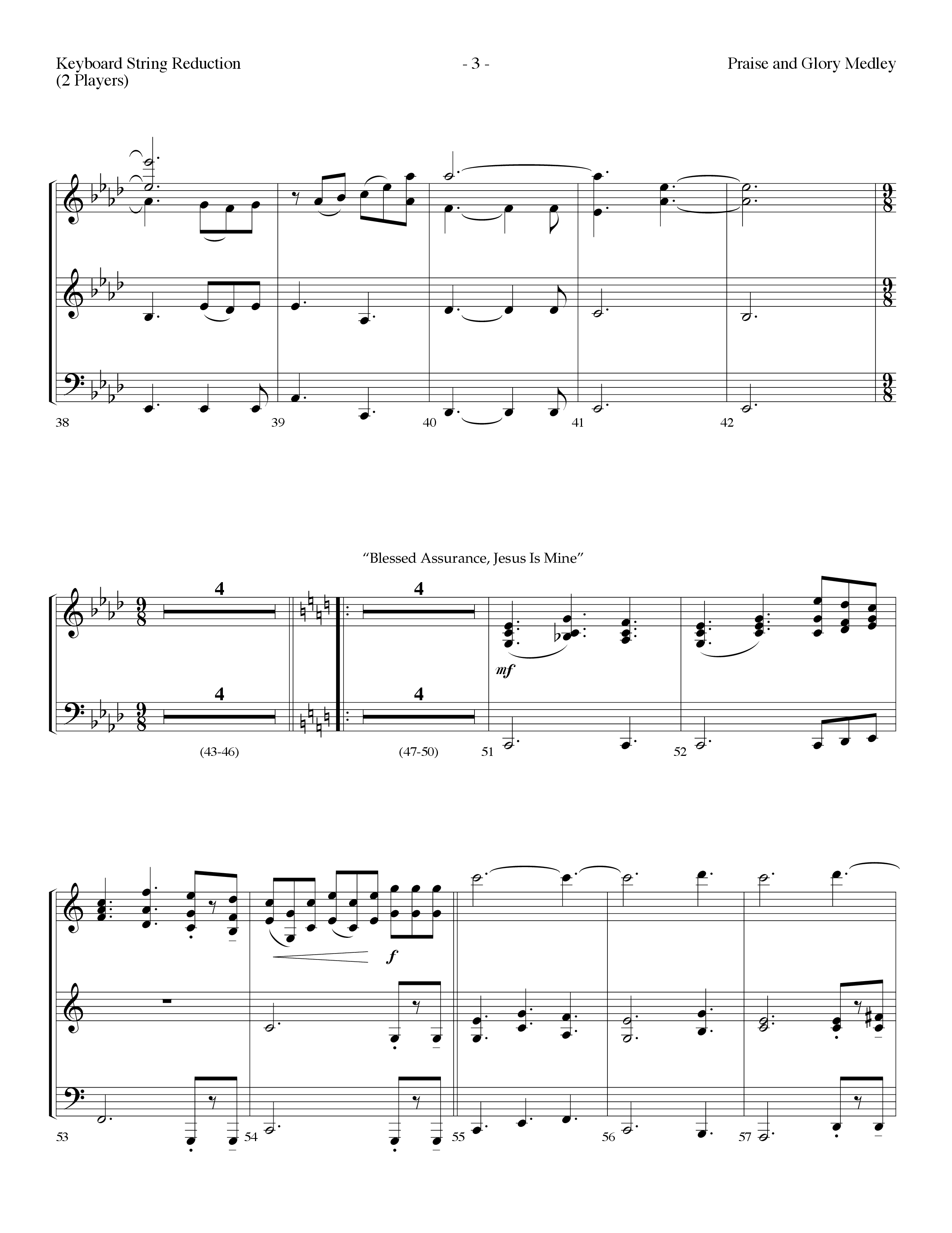 Praise And Glory Medley (Choral Anthem SATB) String Reduction (Lifeway Choral / Arr. Dennis Allen)