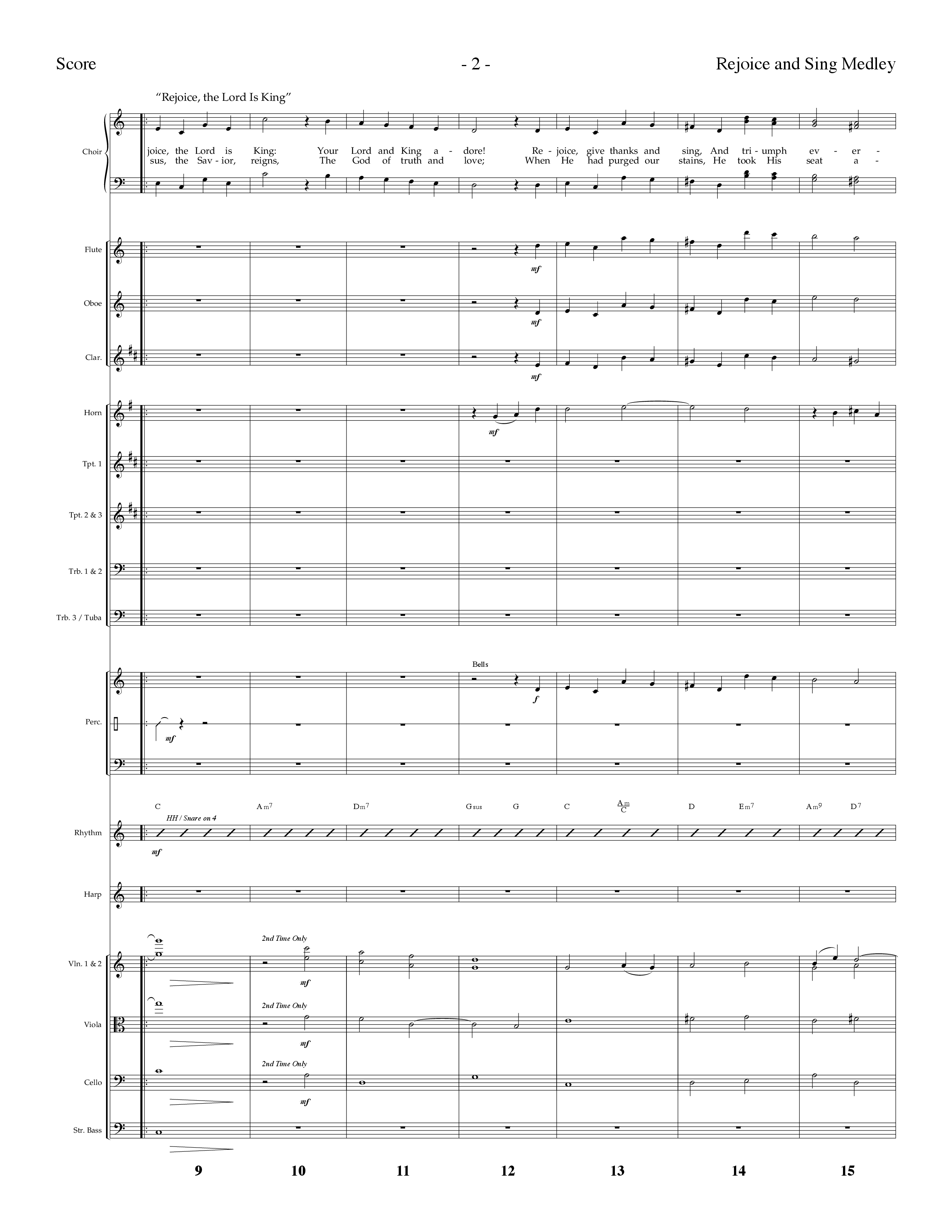 Rejoice And Sing Medley (Choral Anthem SATB) Orchestration (Lifeway Choral / Arr. Dennis Allen)