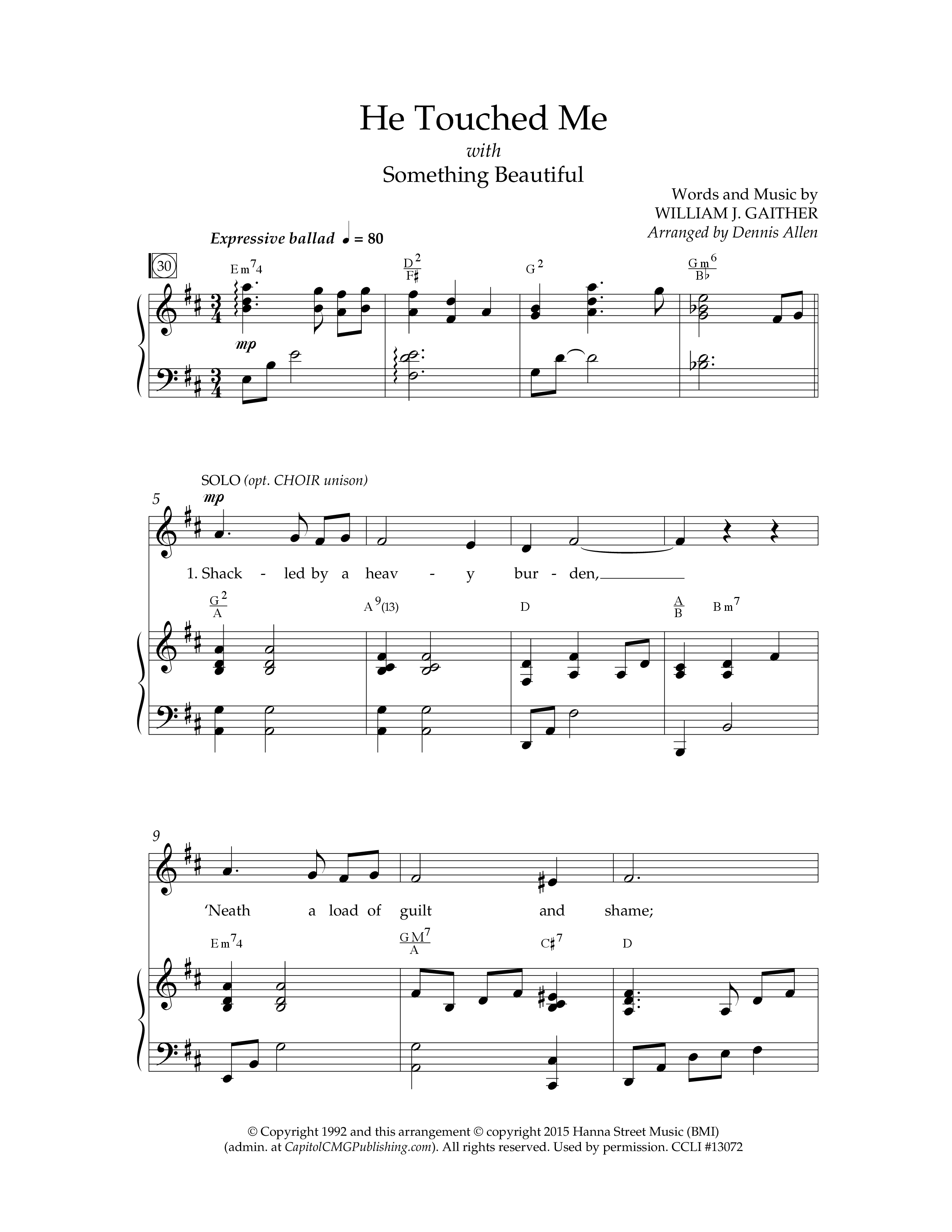 Let's Sing Southern Gospel Vol 2 (10 Song Choral Collection) Song 5 (Piano SATB) (Lifeway Choral / Arr. Dennis Allen)