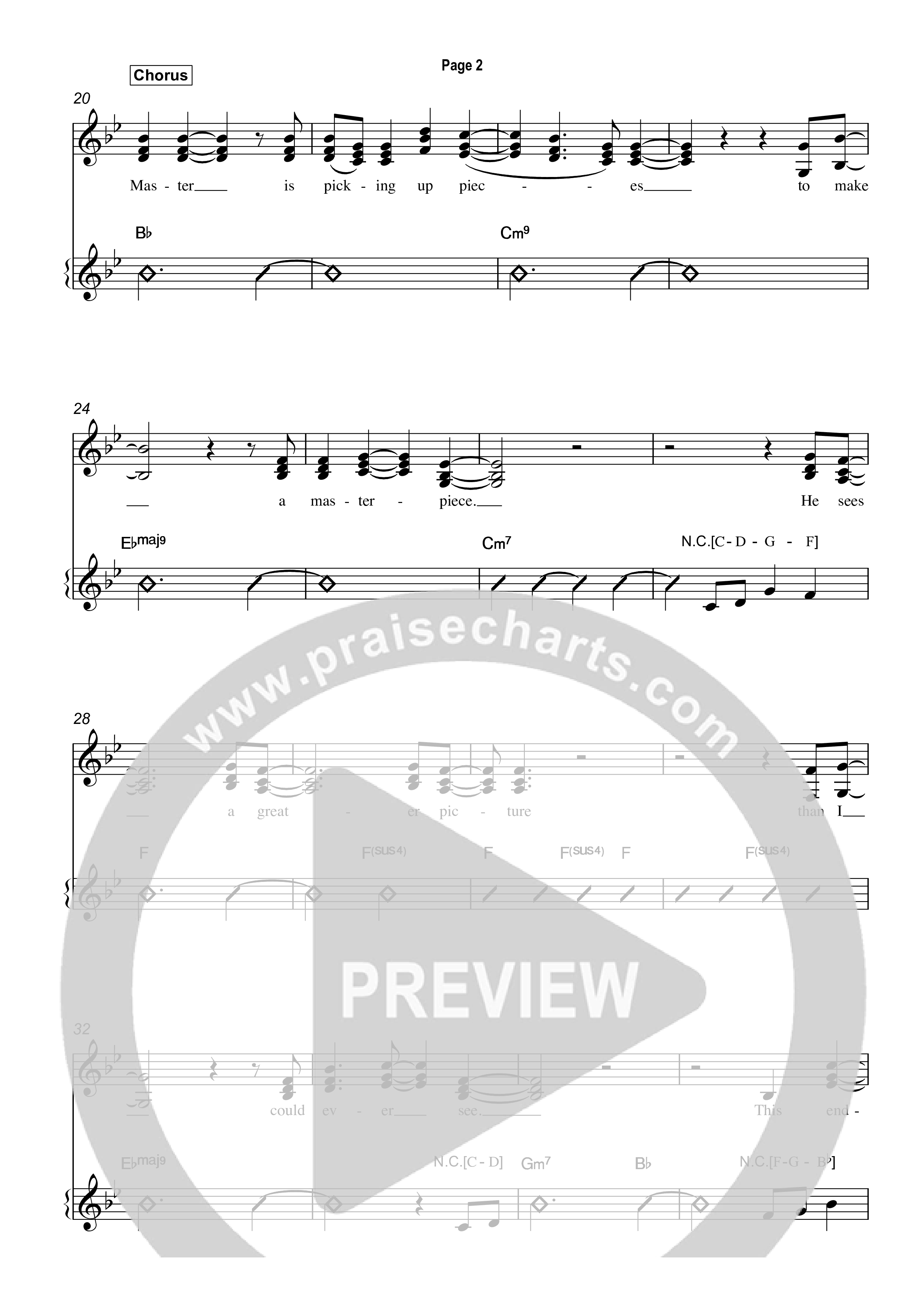 Masterpiece Lead Sheet (SAT) (Taylor Fish)