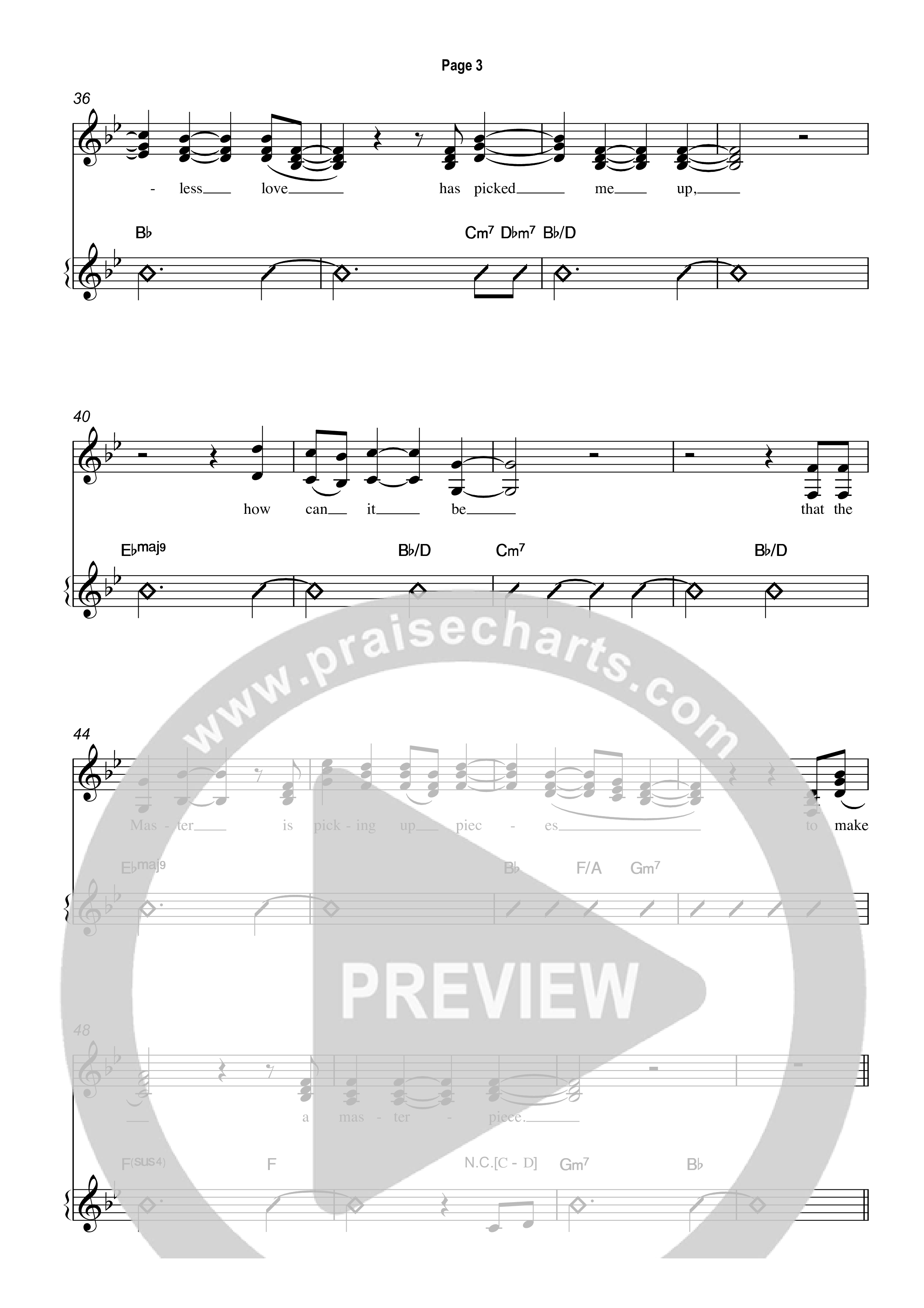Masterpiece Lead Sheet (SAT) (Taylor Fish)