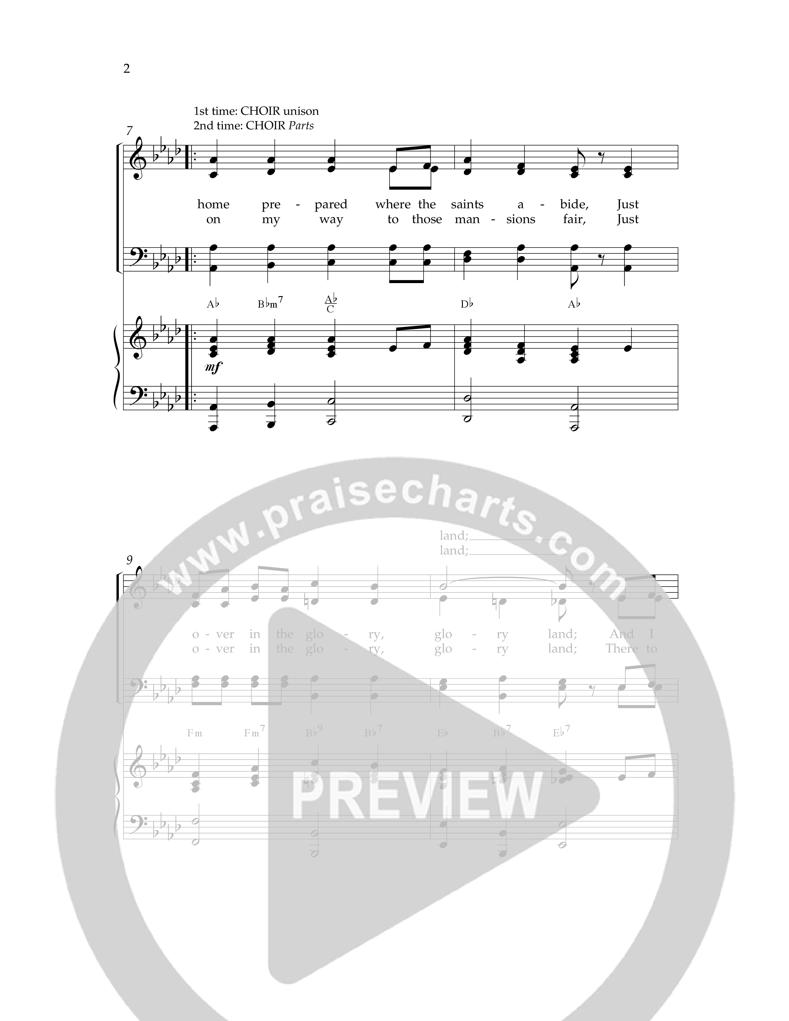 Just Over In The Gloryland (with We'll Understand It Better By And By) (Choral Anthem SATB) Anthem (SATB/Piano) (Lifeway Choral / Arr. Dennis Allen)