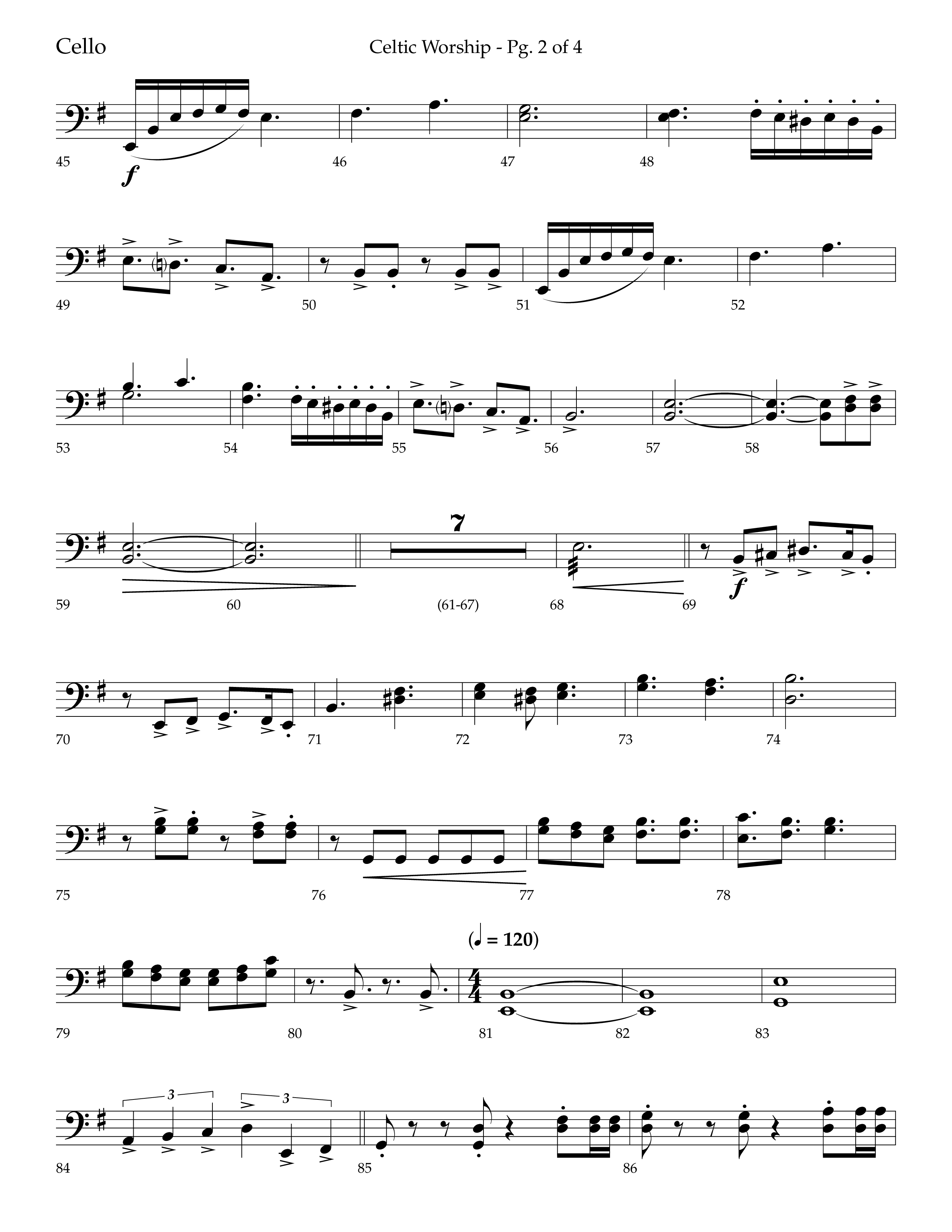 Celtic Worship (Choral Anthem SATB) Cello (Lifeway Choral / Arr. Bradley Knight)