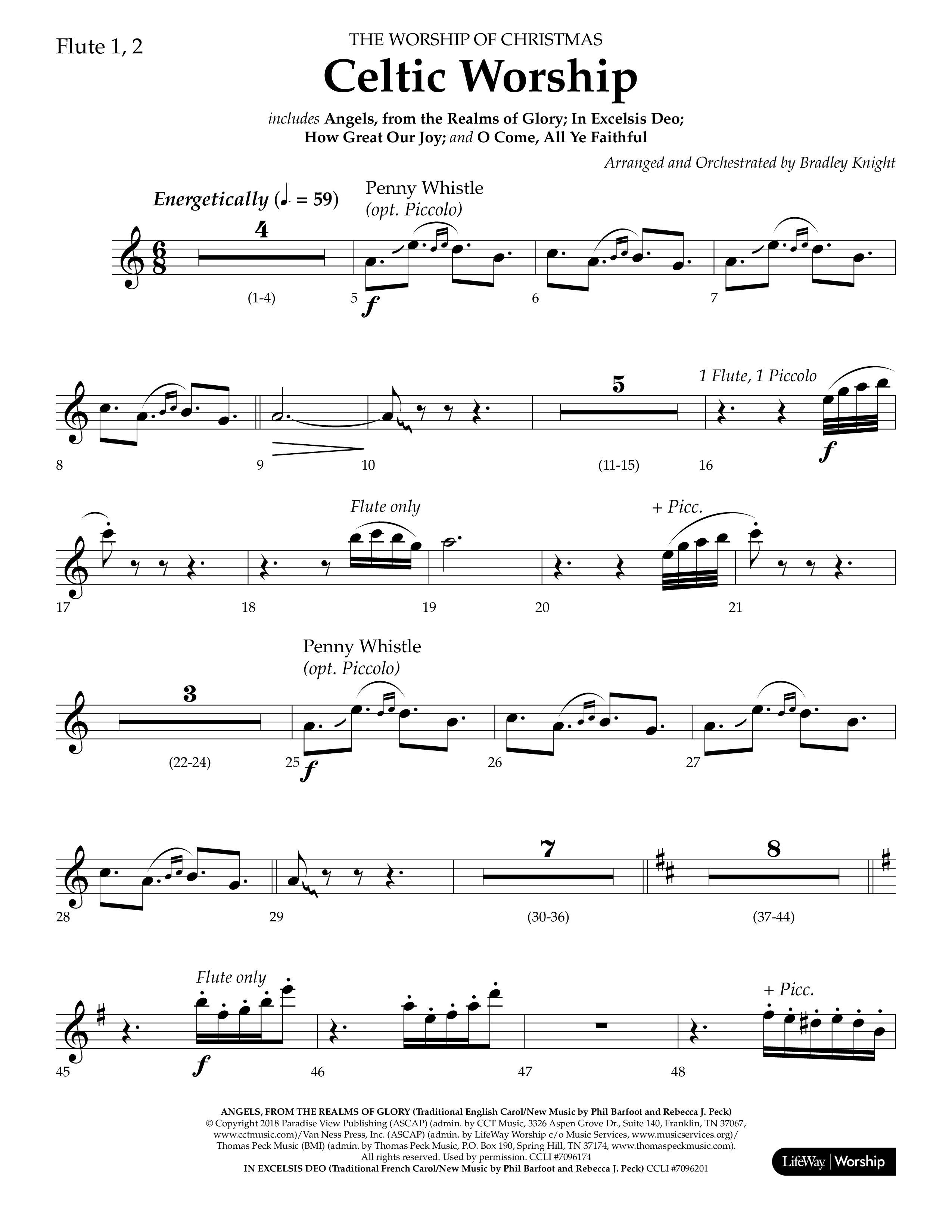 Celtic Worship (Choral Anthem SATB) Flute 1/2 (Lifeway Choral / Arr. Bradley Knight)