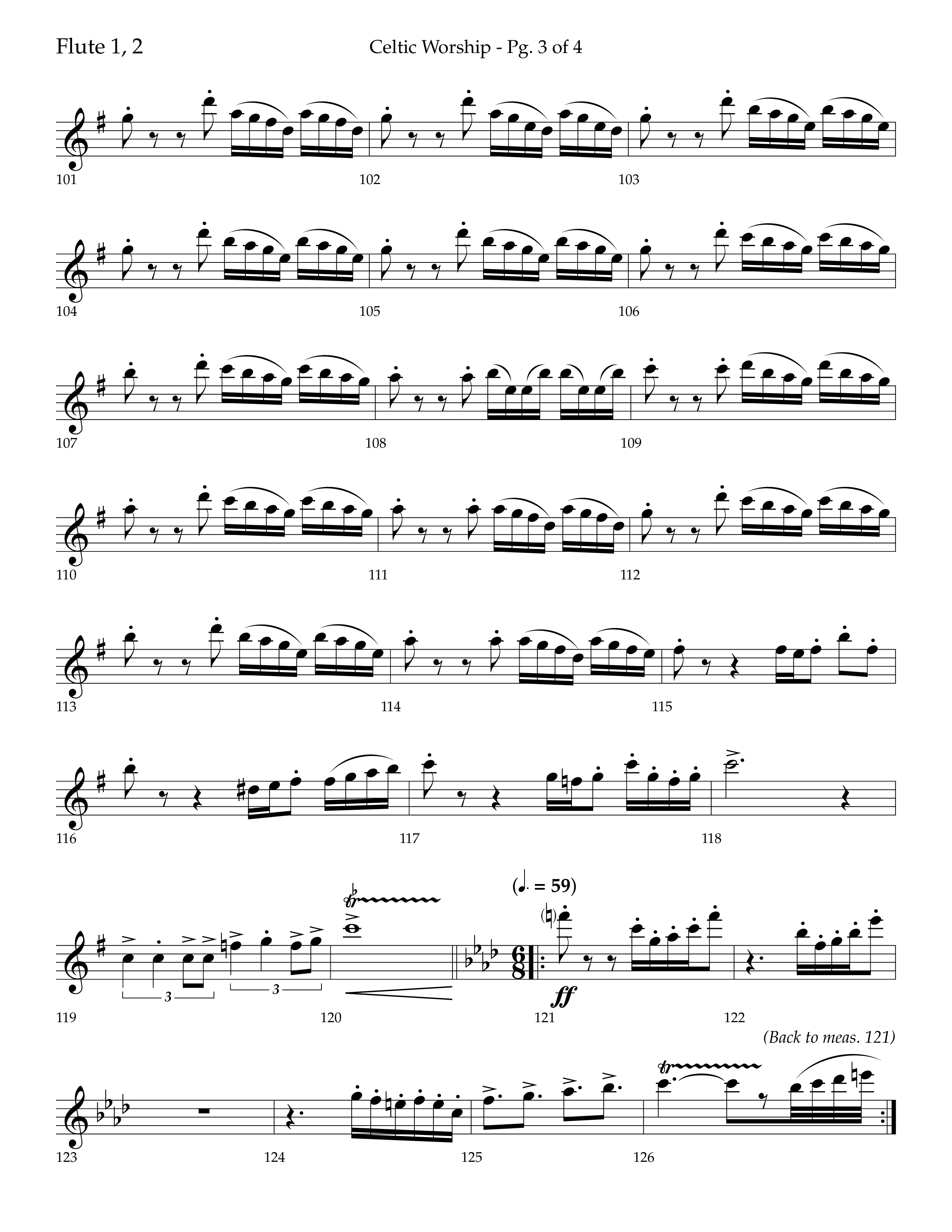 Celtic Worship (Choral Anthem SATB) Flute 1/2 (Lifeway Choral / Arr. Bradley Knight)
